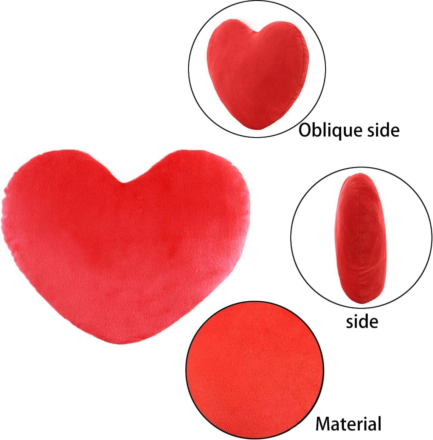 HongMall Cute Plush Red Heart Pillow Cushion Toy Gift