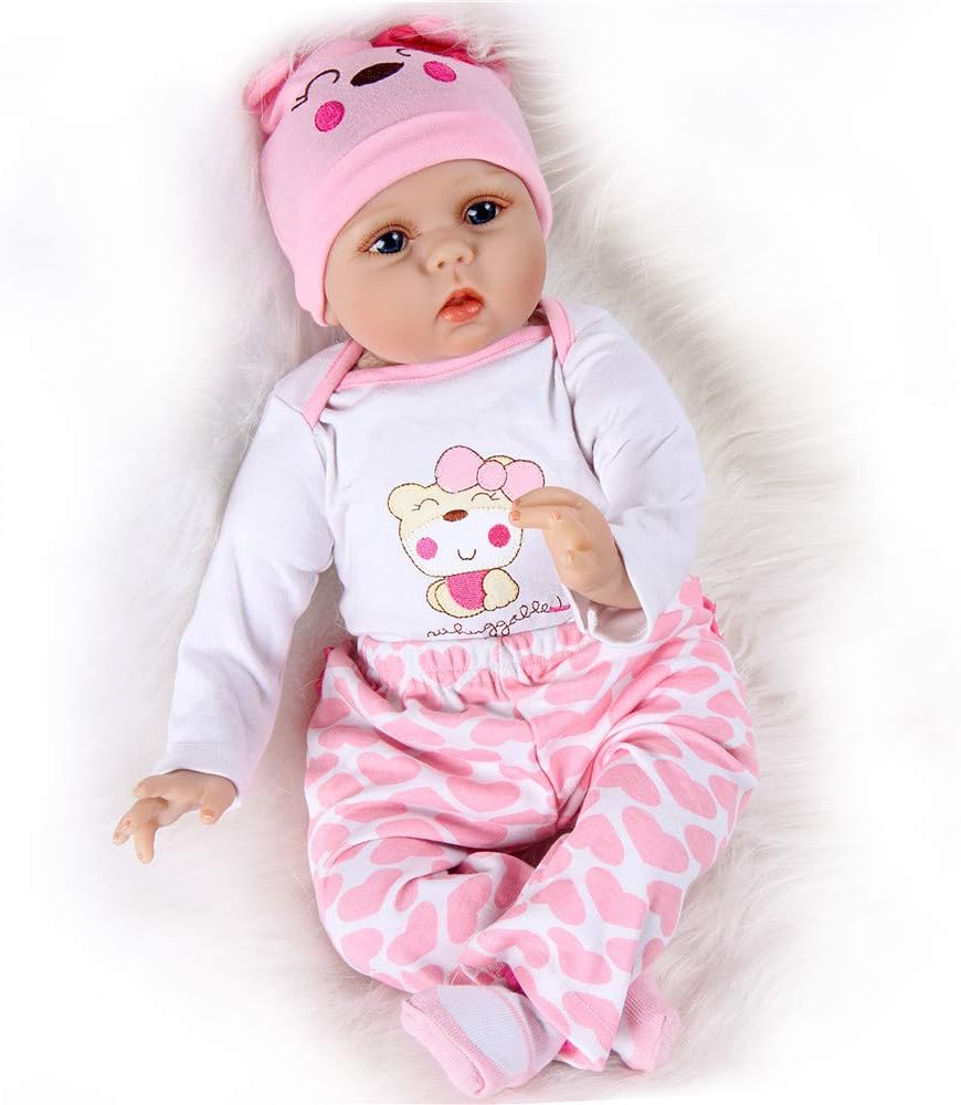 OYESY Reborn Baby Doll Pink Outfit 4pcs Set