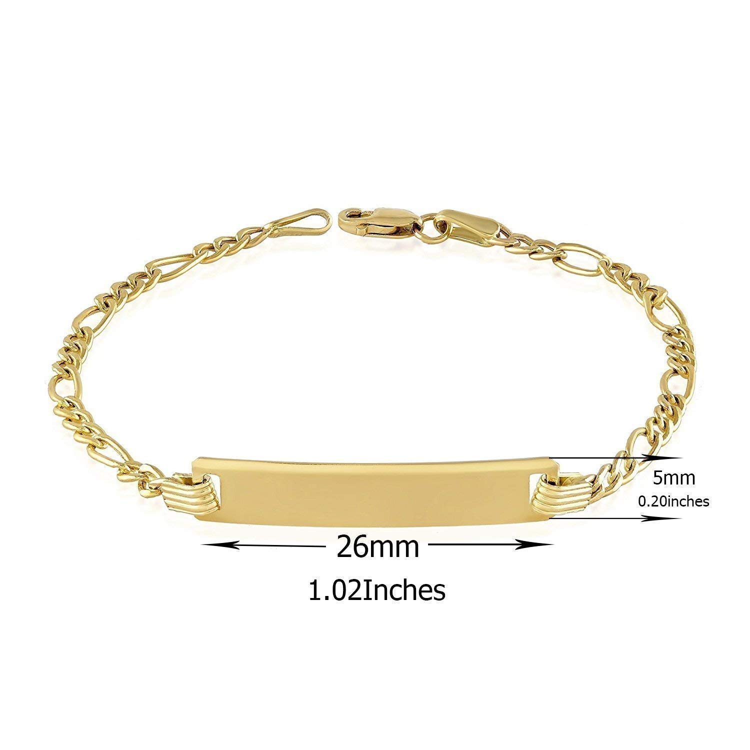 TOUSIATTAR 14K Yellow Gold Baby ID Bracelet