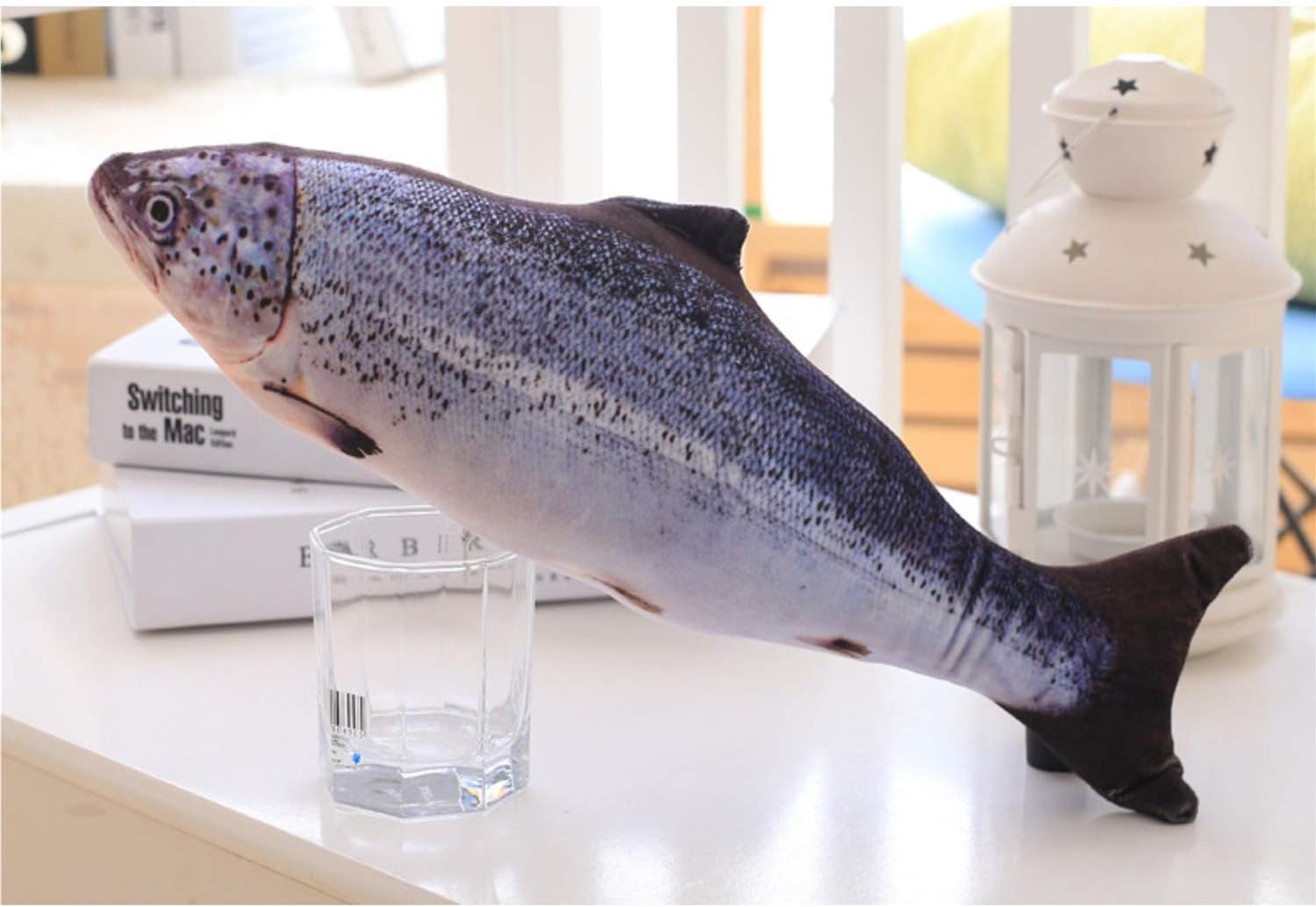 Tee-Mo Simulation Fish Plush Pillow 157 in Salmon
