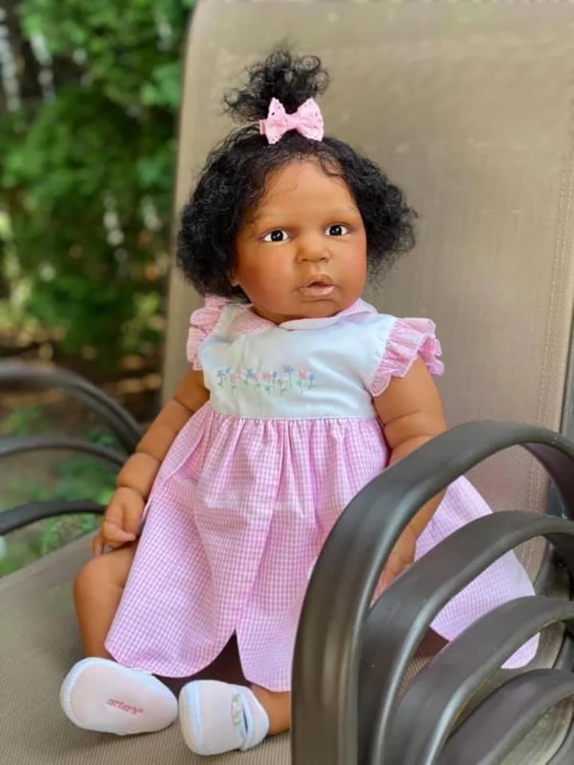Black Reborn Baby Doll 24 Inch Realistic Girl