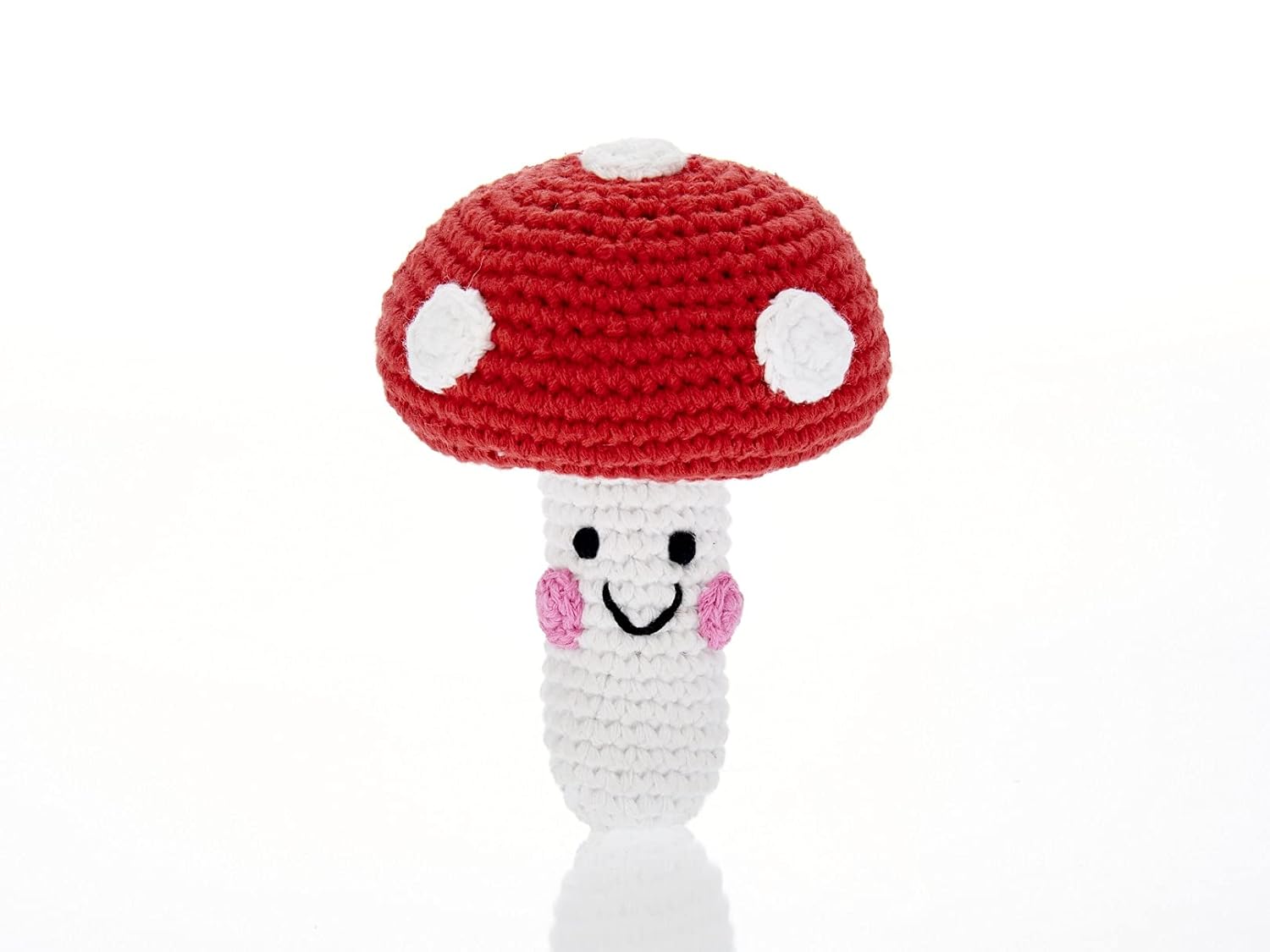 Pebble 200-005CR Red Toadstool Rattle
