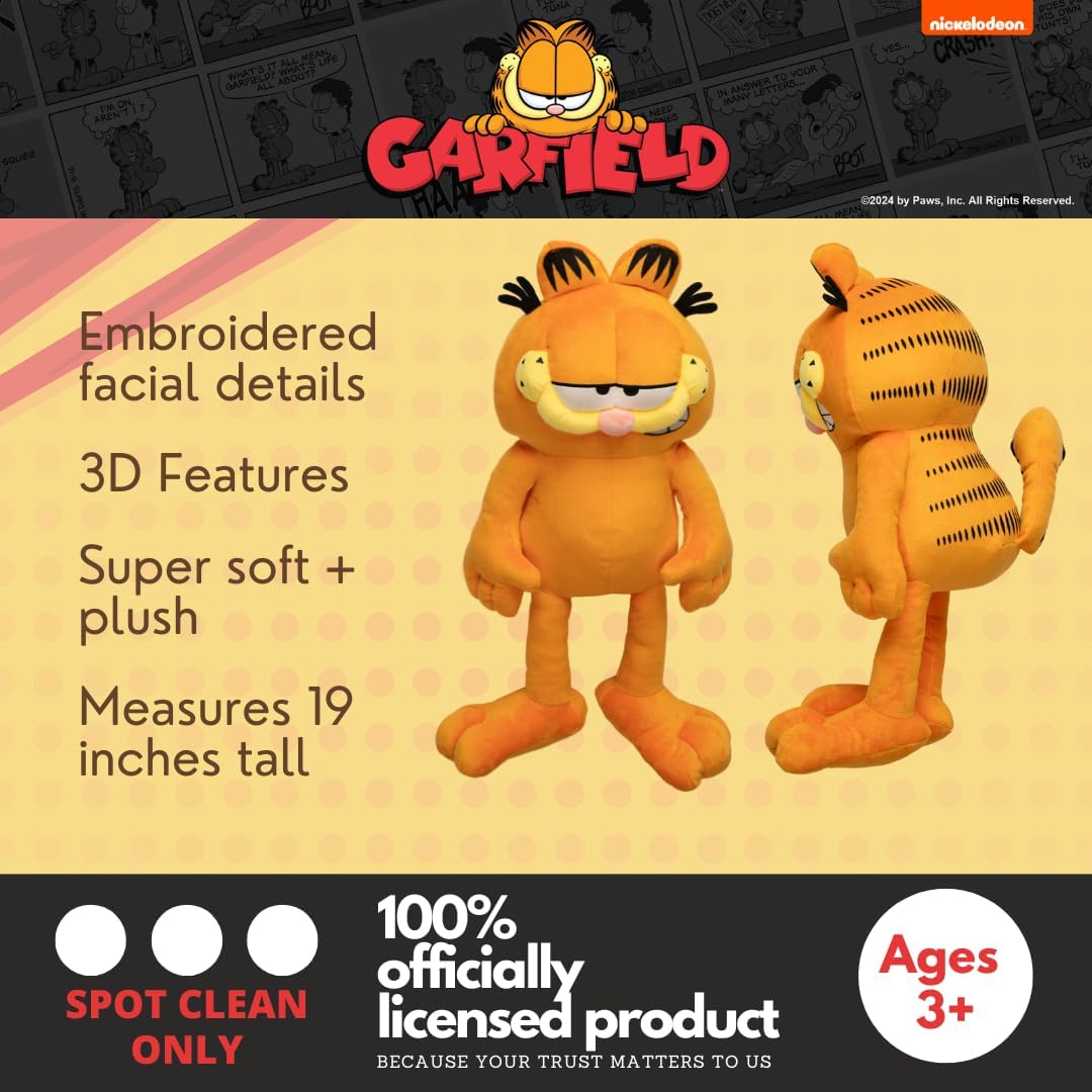 Garfield Plush Cuddle Pillow Officially Licensed by Franco Collectibles