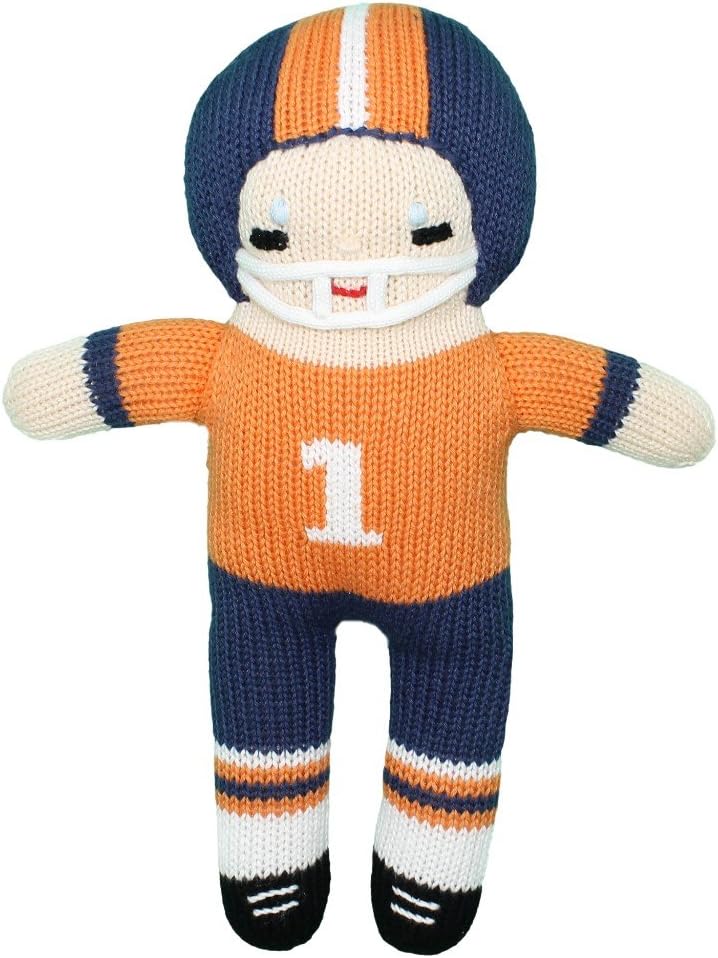 Baby Boys Football Player Plush Toy 7-Inch Rattle