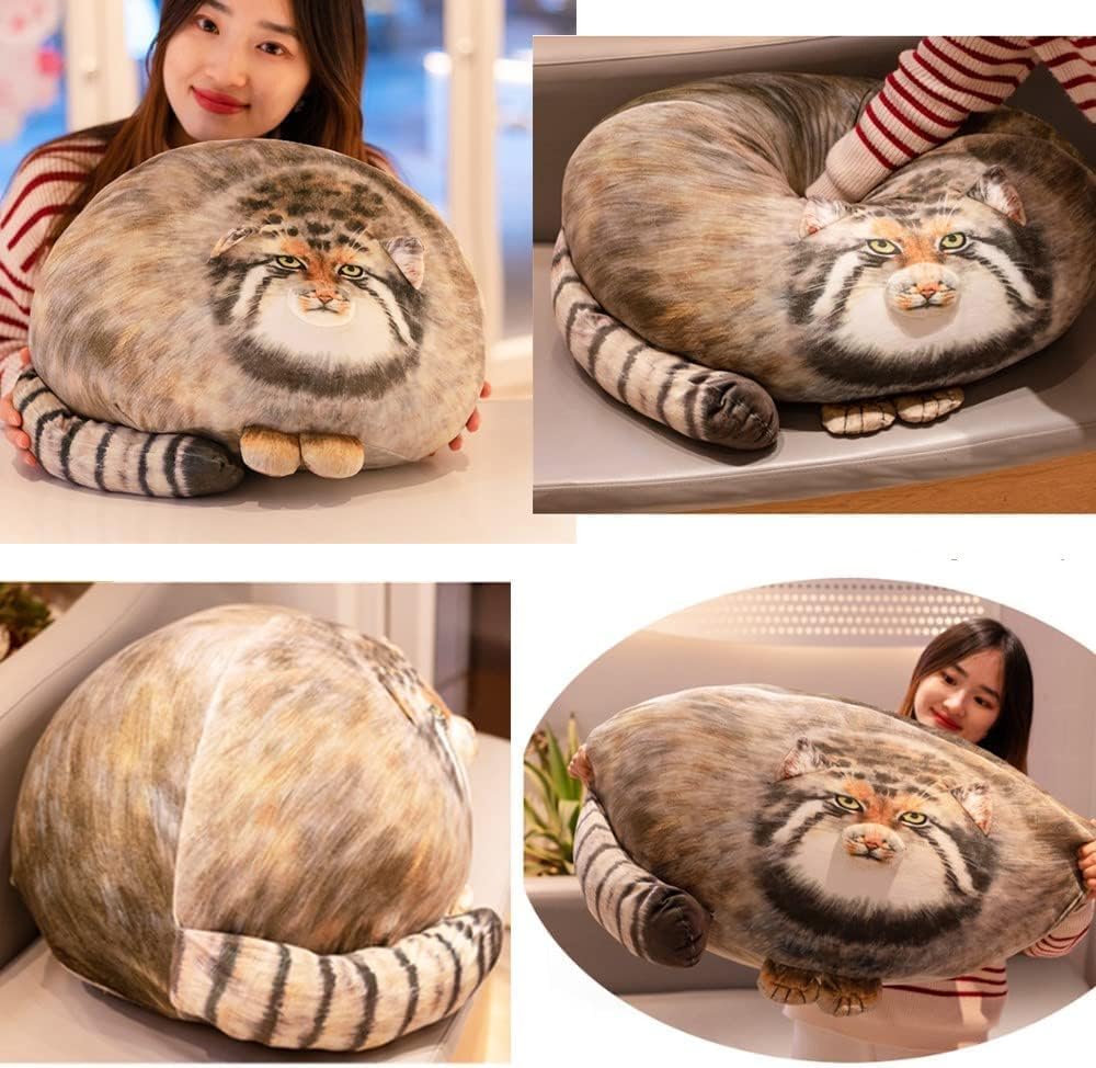 Chubby Steppe Cat Plush Pillow 18 Inch Cute Stuffed Animal