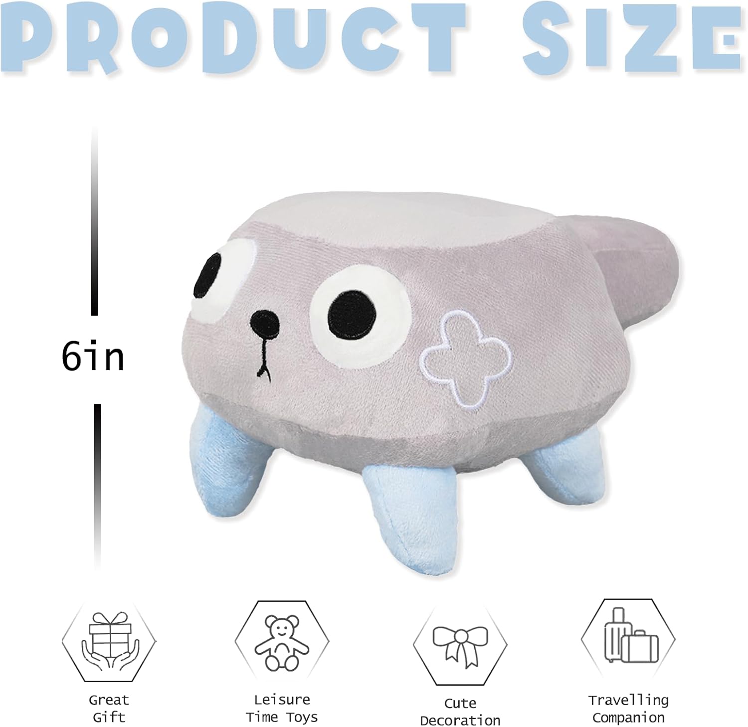 Dandys Plush Pebble Stuffed Figure Pillow for Game Lovers
