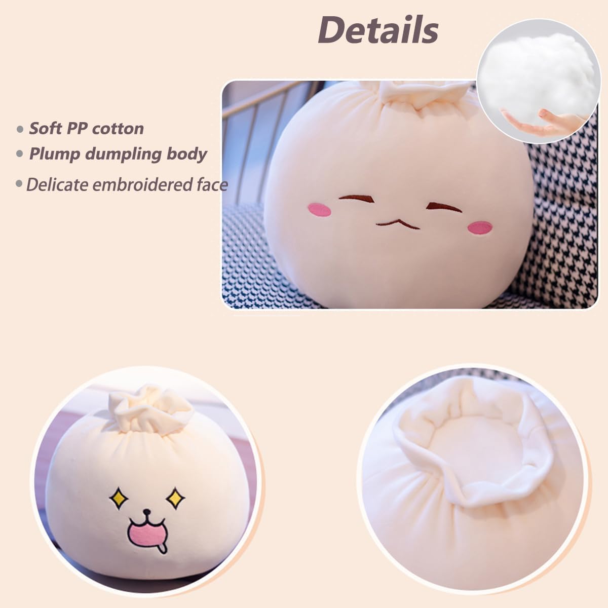 Yoholto Dumpling Plush Pillow Frown 63x122in