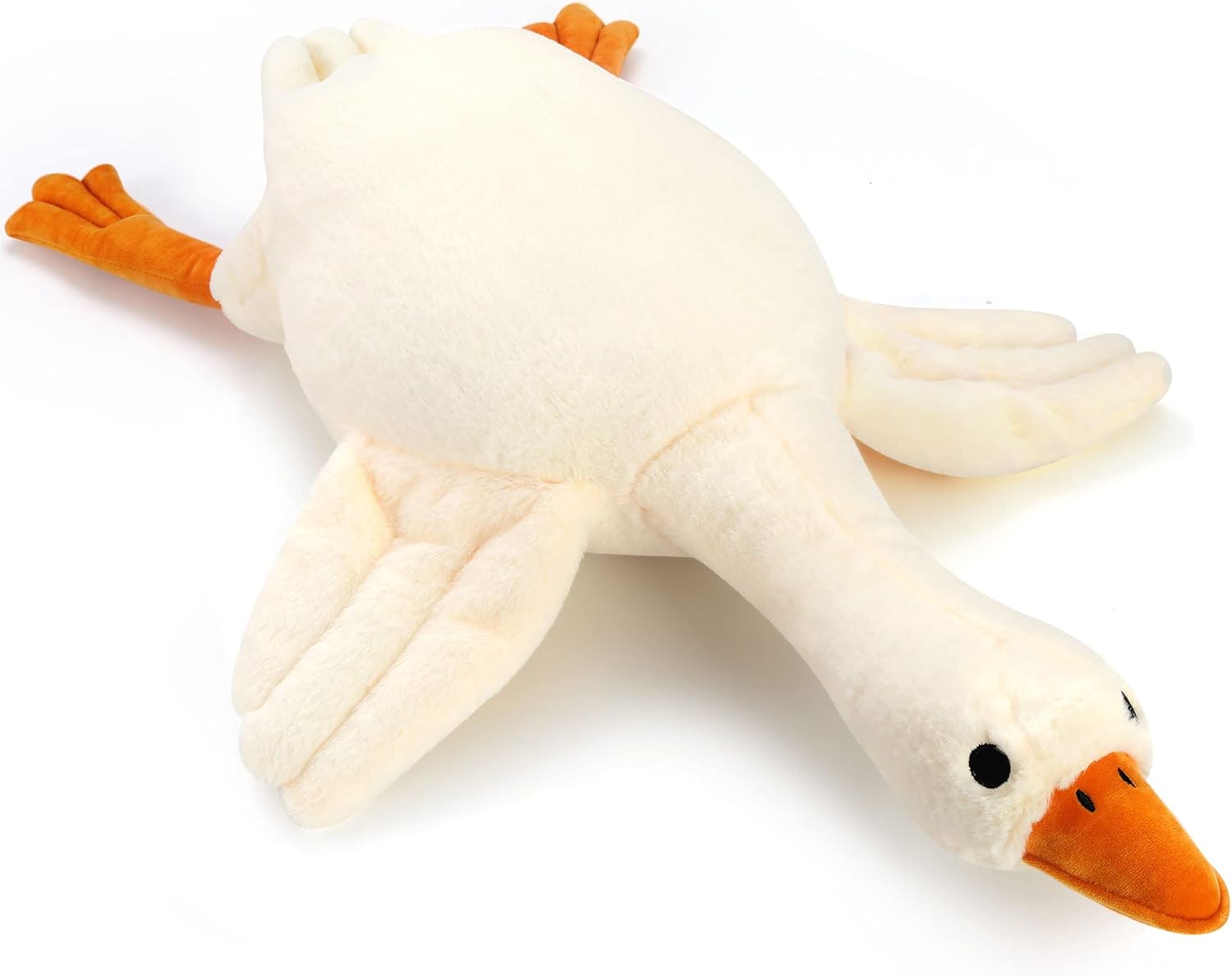 30 Inch White Swan Weighted Plush Pillow Toy