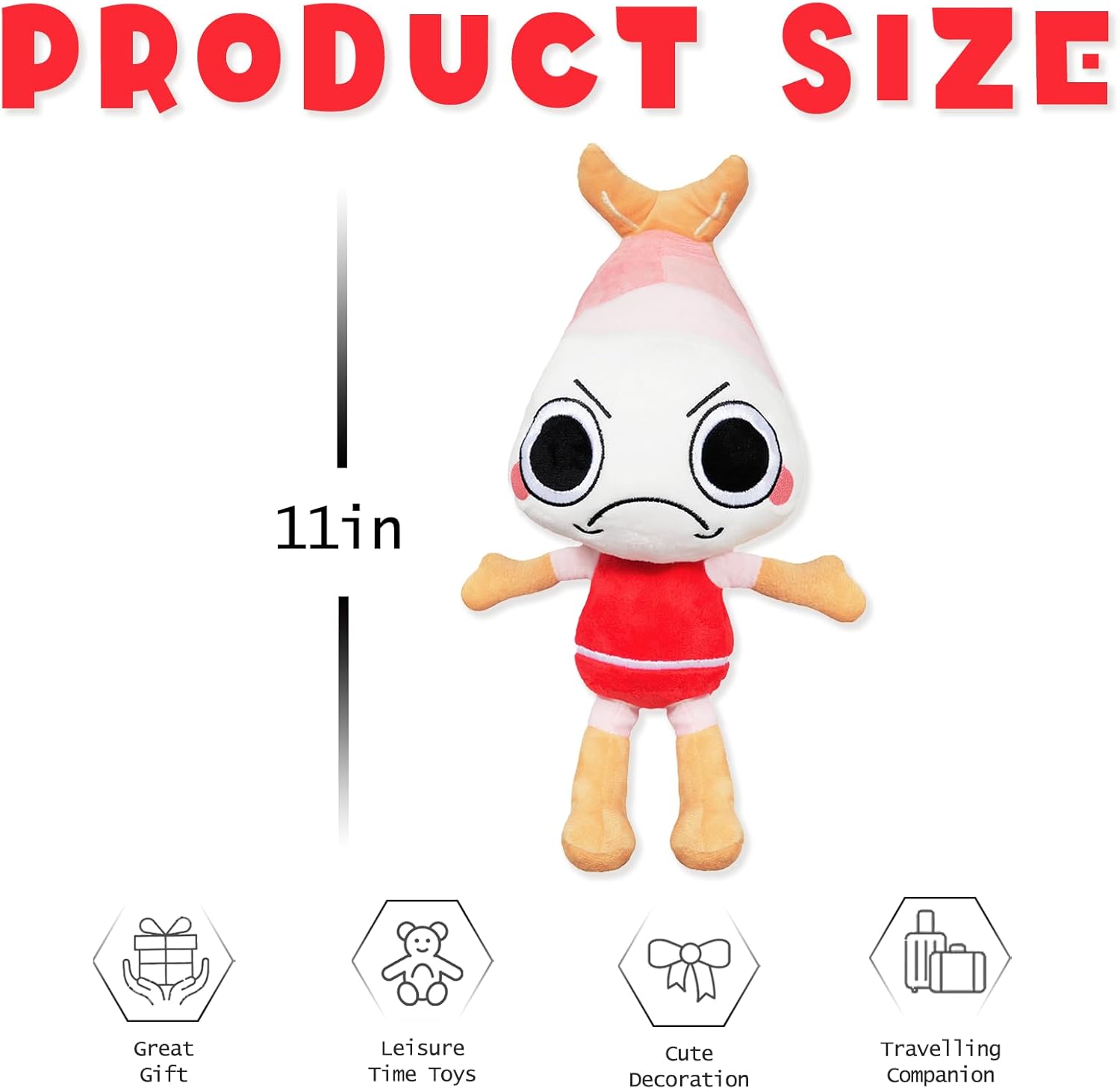 Dandys Shrimpo Plush Pillow for Video Game Fans