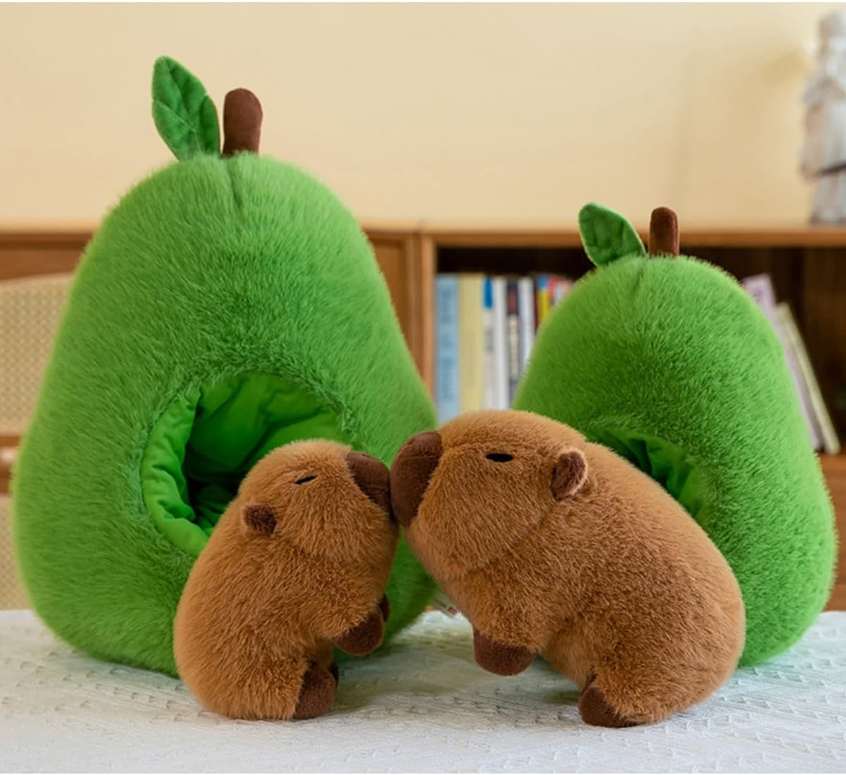 Nohito Avocado Capybara Plush Pillow 137 Inches