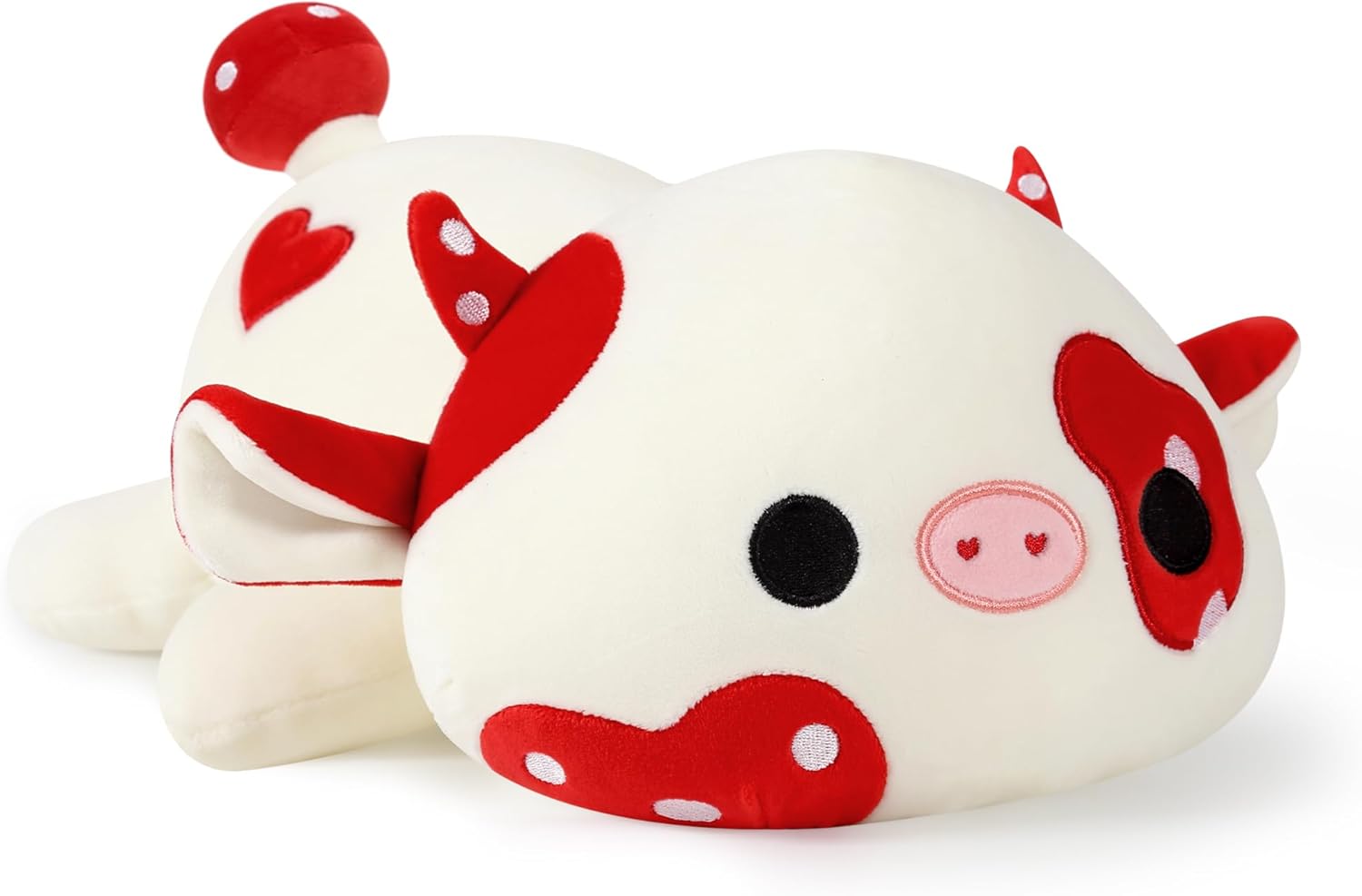 Onsoyours Cute Mushroom Cow Plush Pillow 12