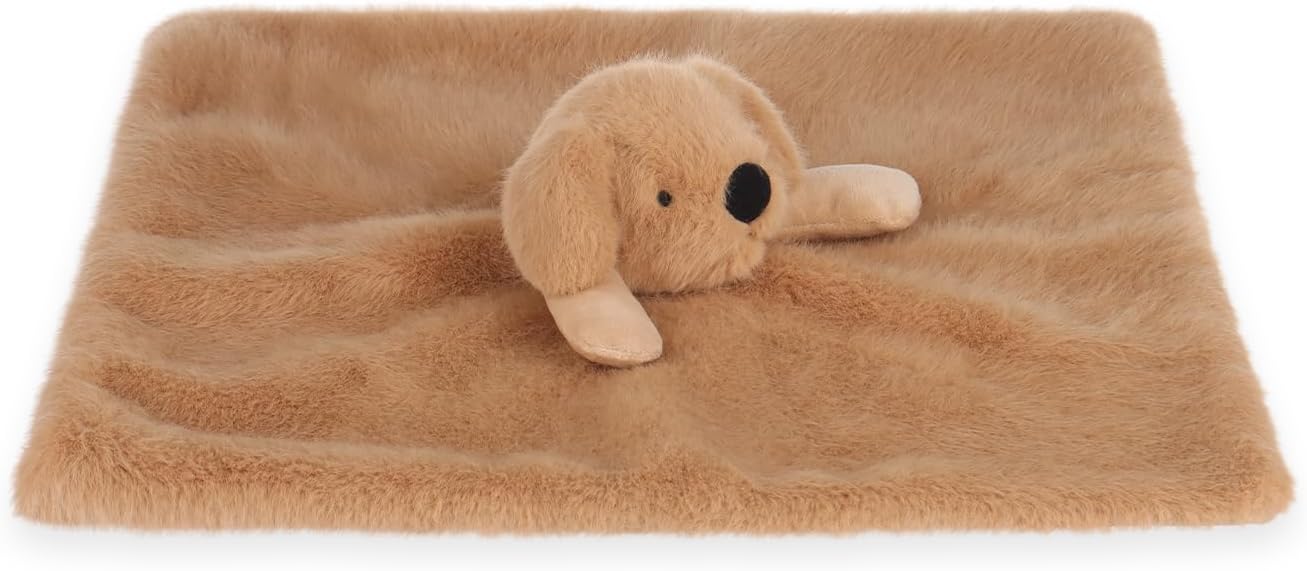 Apricot Lamb Taupe Security Blanket for Babies 1