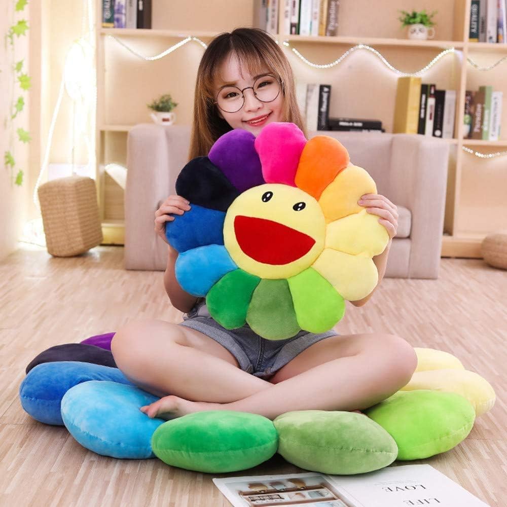 TEFU Flower Plush Pillow 165in 42cm Sunflower Decor Cushion