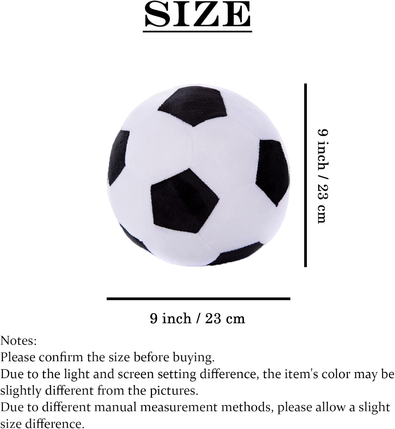 Zhidiloveyou 9 Plush Soccer Ball Stuffed Toy