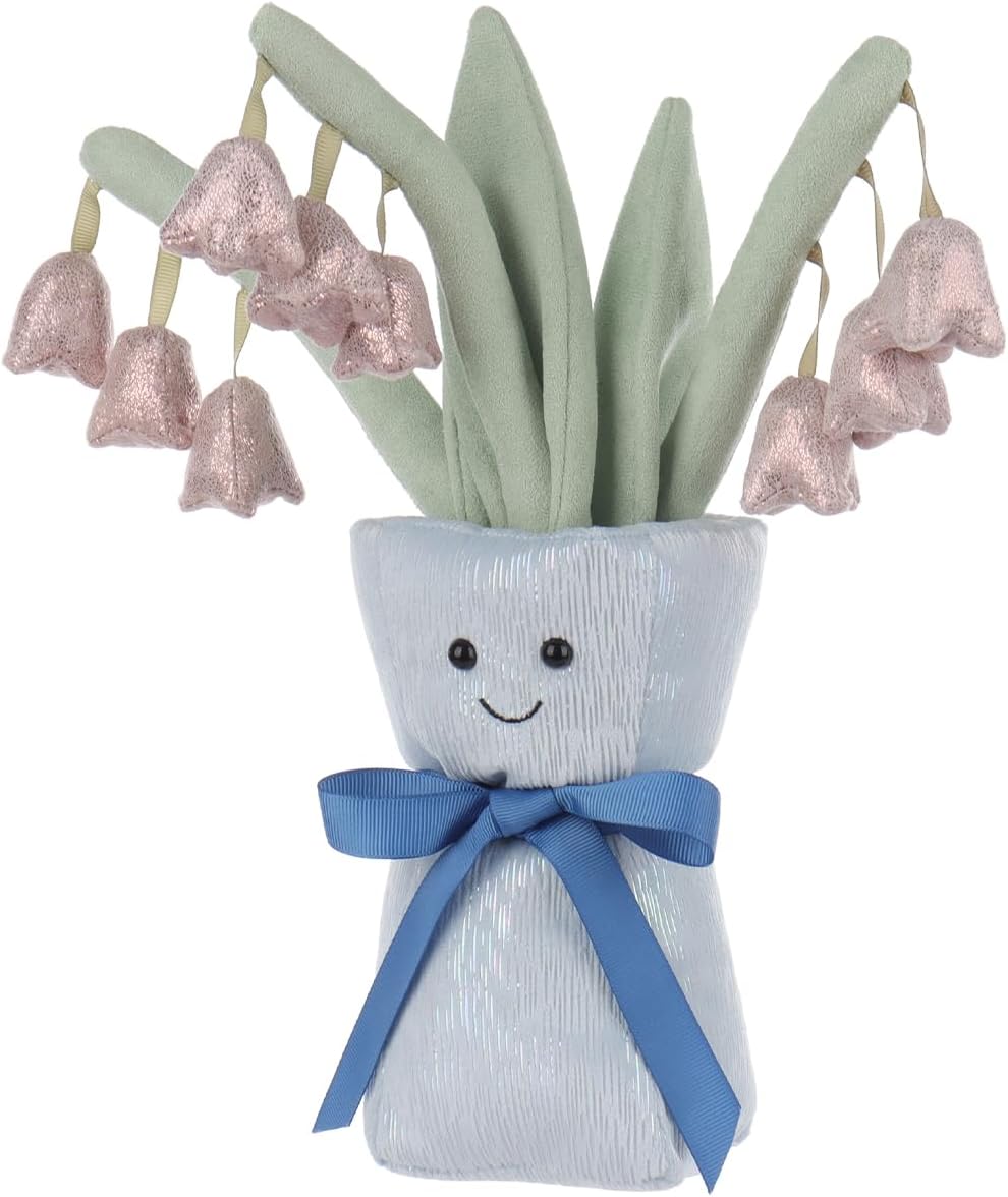 Apricot Lamb Lily of the Valley Vase Plush Toy for Kids
