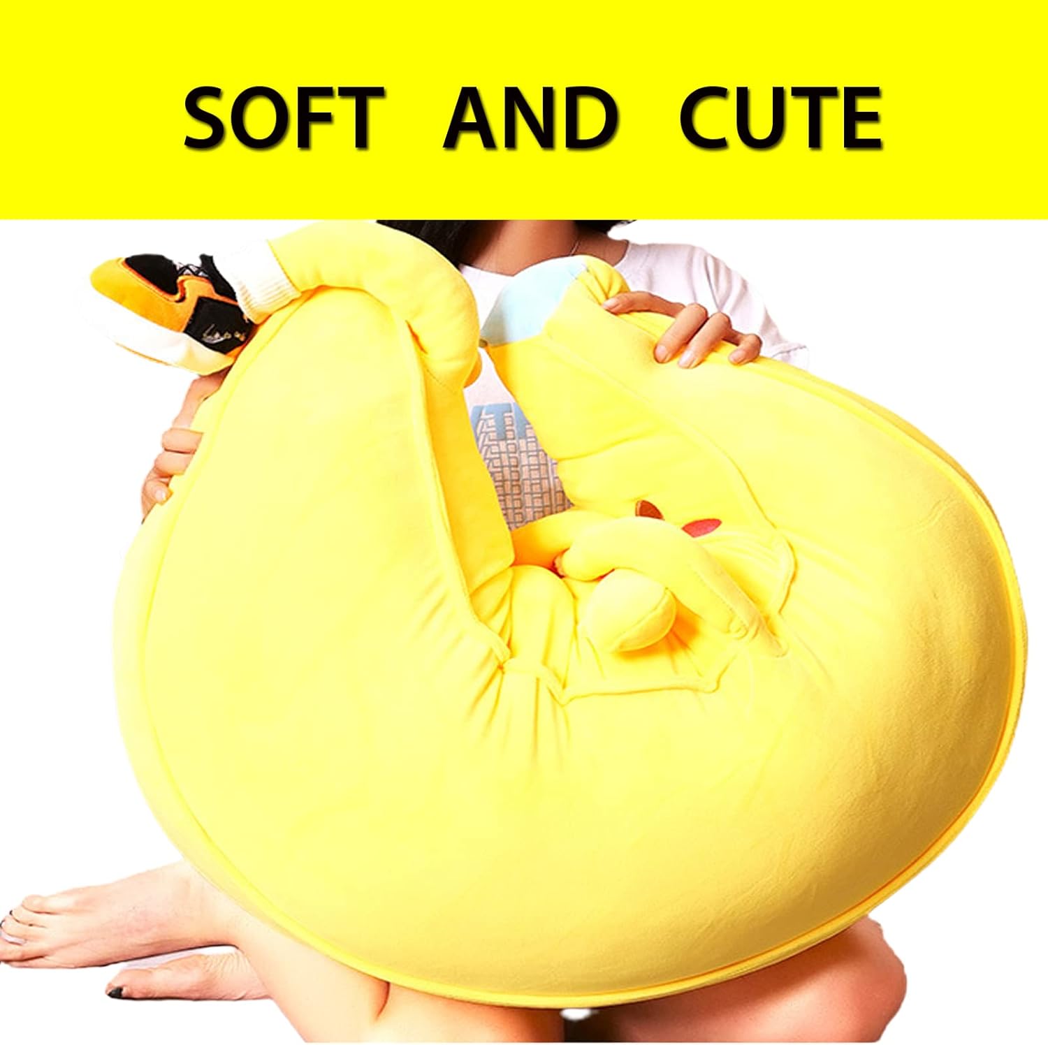 Cute Banana Plush Pillow - Cuddly Stuffed Animal Toy