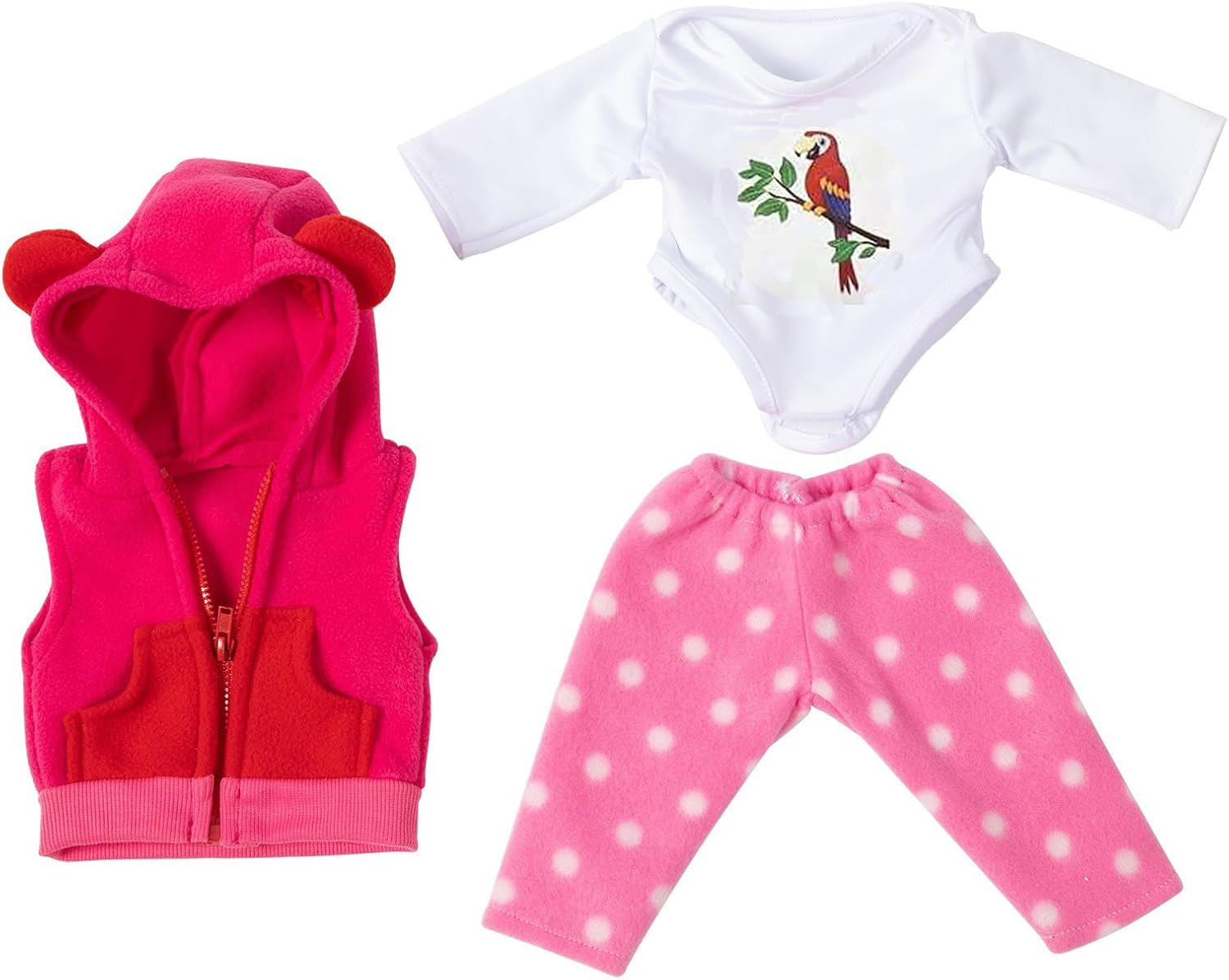 Fervorral Reborn Baby Doll 3pcs Clothes Set 17-20 Inches