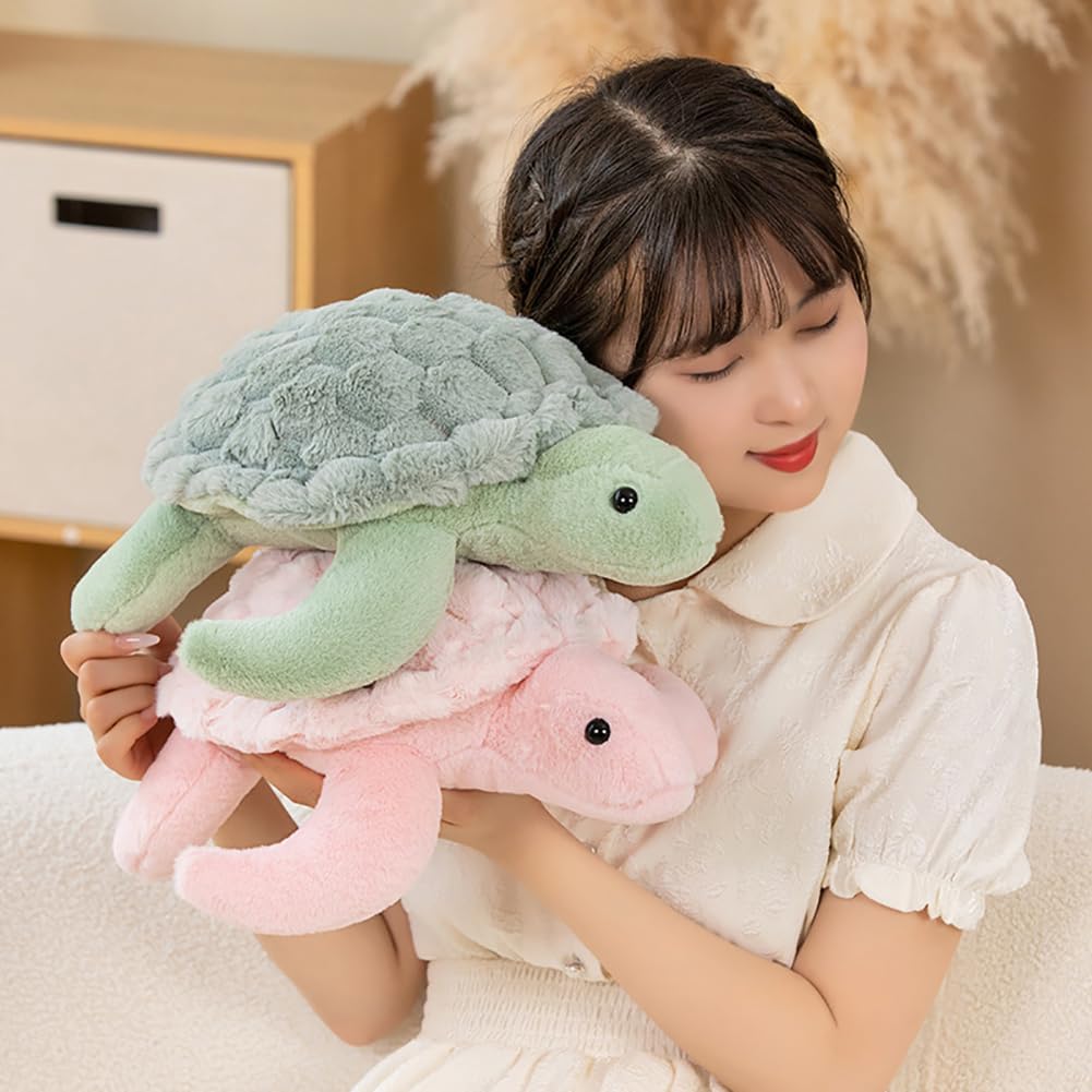 DISXENT Super Cute Pink Sea Turtle Plush Toy 11in