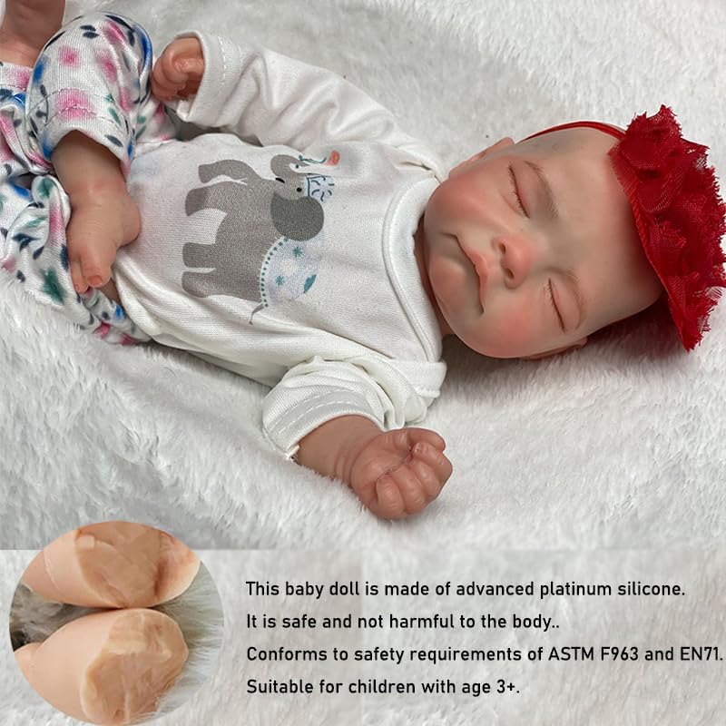 Realistic Full Body Silicone Baby Doll with Clothes Set