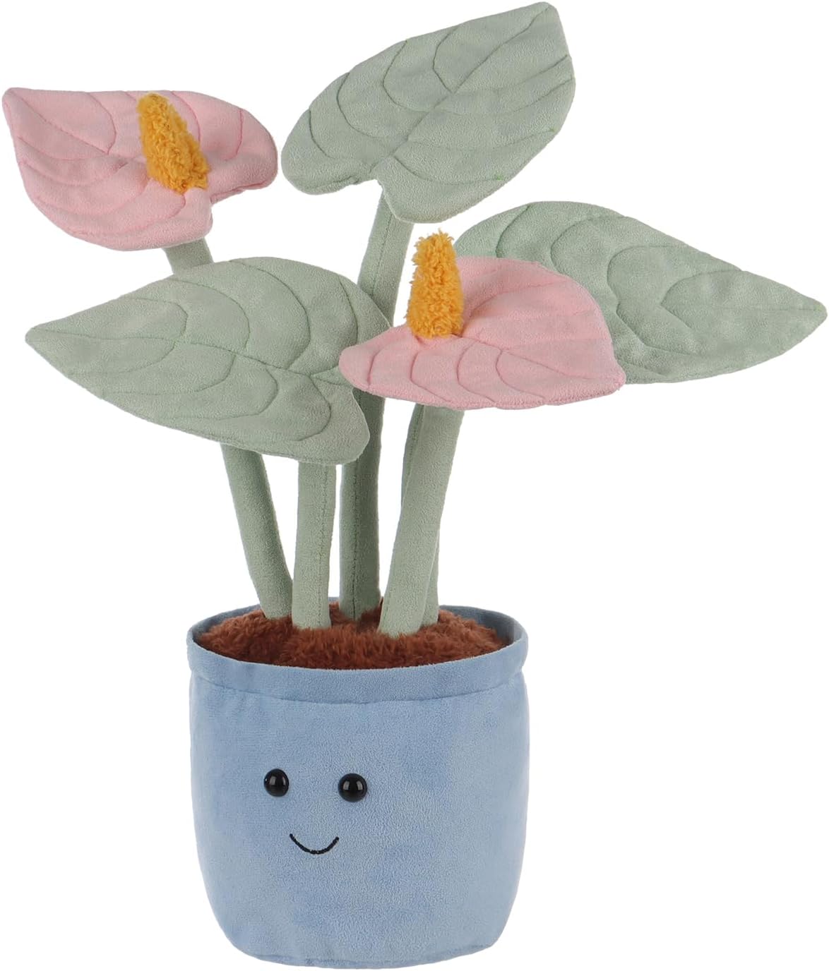Apricot Lamb Potted Pink Anthurium Plush Stuffed Animal for Kids 1