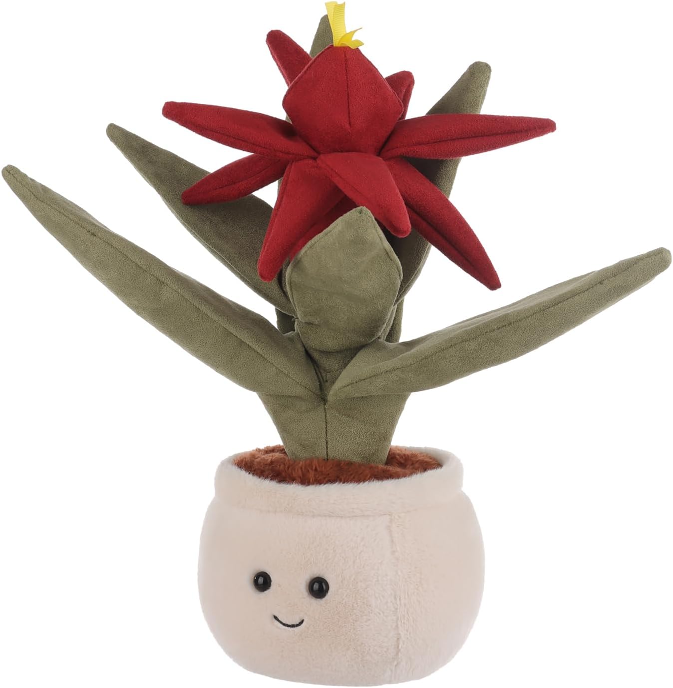 Apricot Lamb Red Vriesea Bromeliad Plant Stuffed Animal