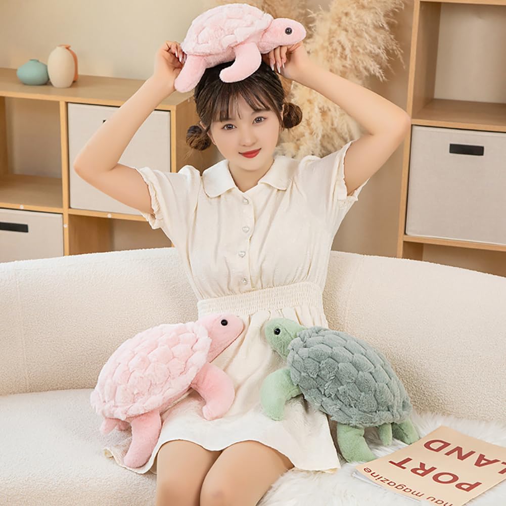 DISXENT Super Cute Pink Sea Turtle Plush Toy 11in