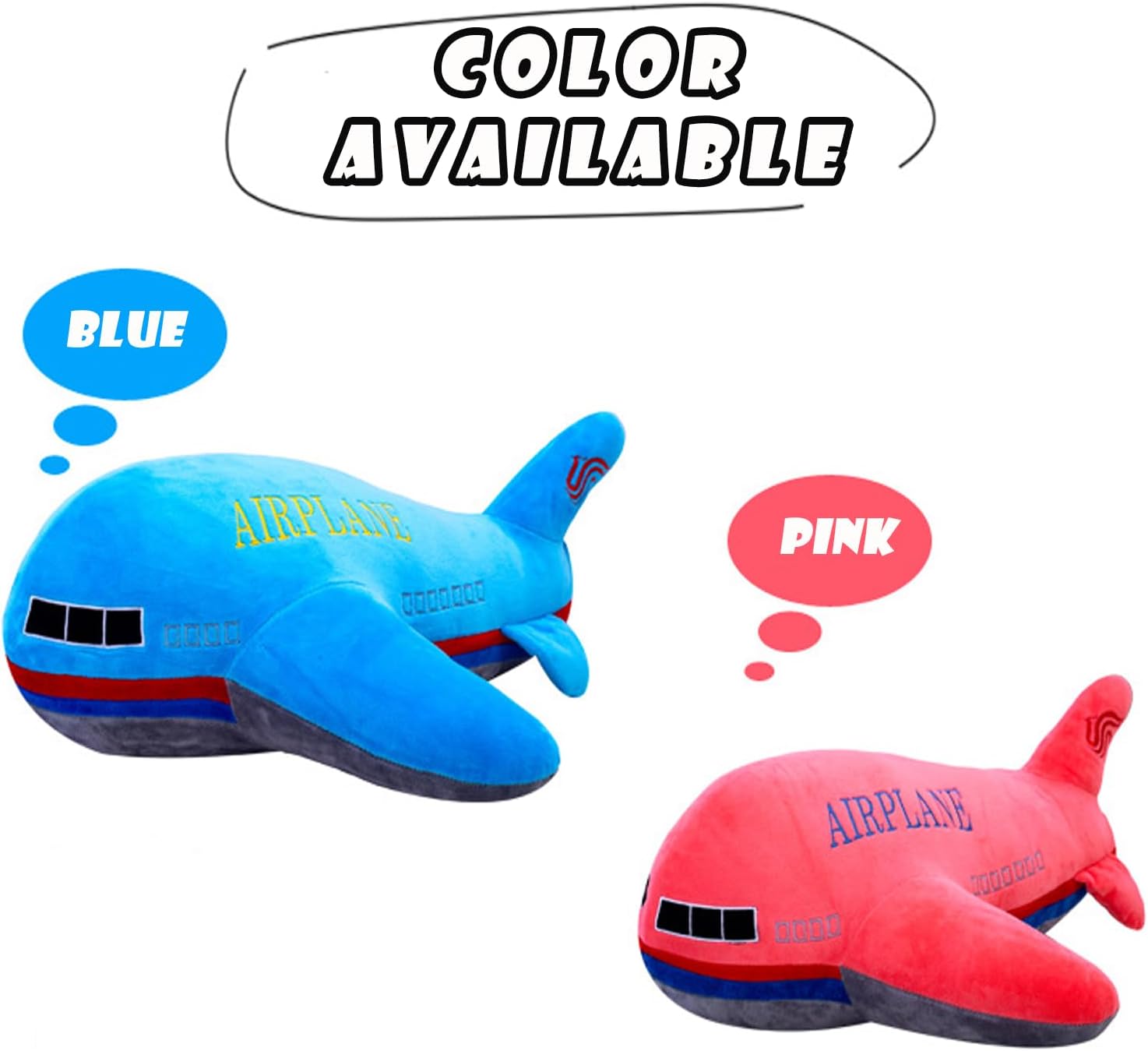 157 Blue Airplane Plush Pillow Toy for Kids 1