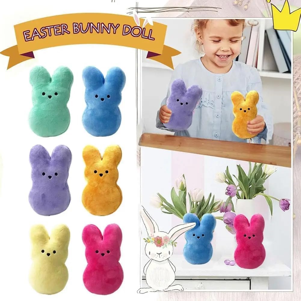 Buosha OZIF Easter Bunny Plush Pillow 15cm 6pcs Set
