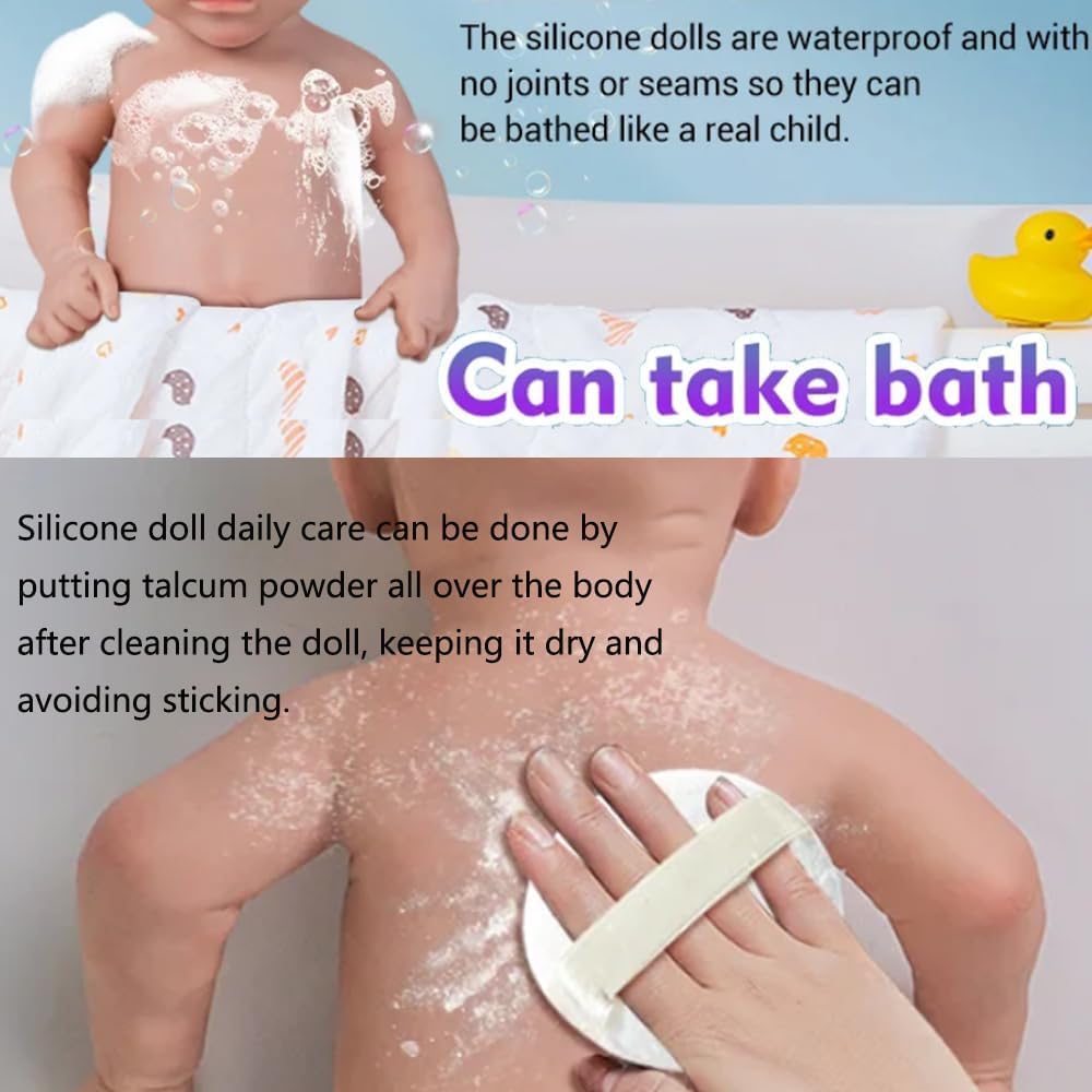 Abenduot 10Inch Realistic Silicone Baby Doll Girl