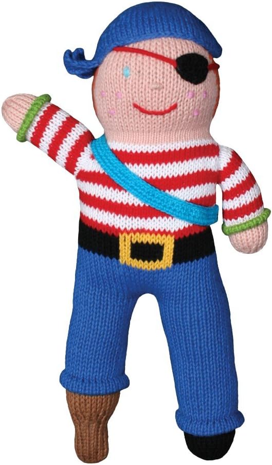ZUBELS Baby Boys Pirate Rattle Toy 7-Inch