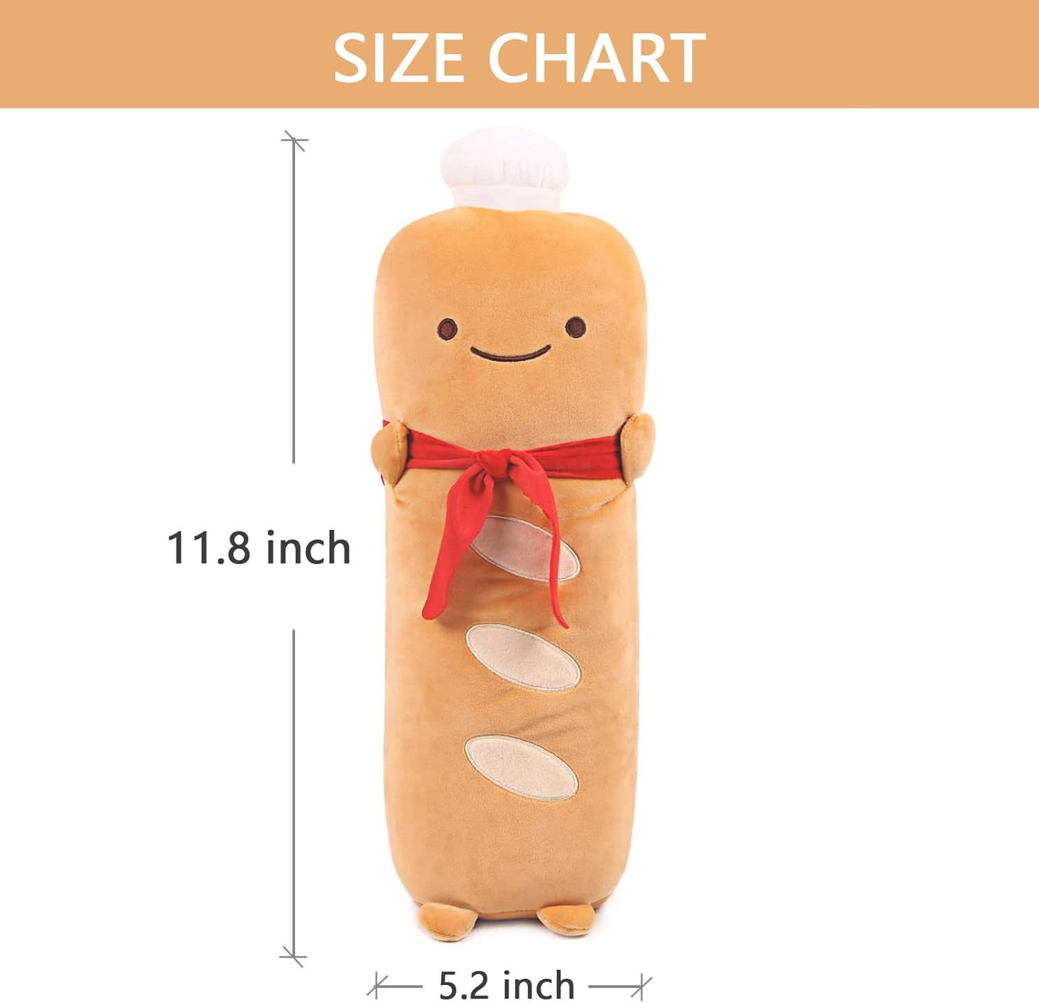 Cute Toast Bread Plush Pillow for Home Comfort
