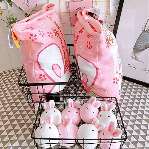 REFAHB Cute Plush Pillow Throw with 8 Stuffed Bunnies