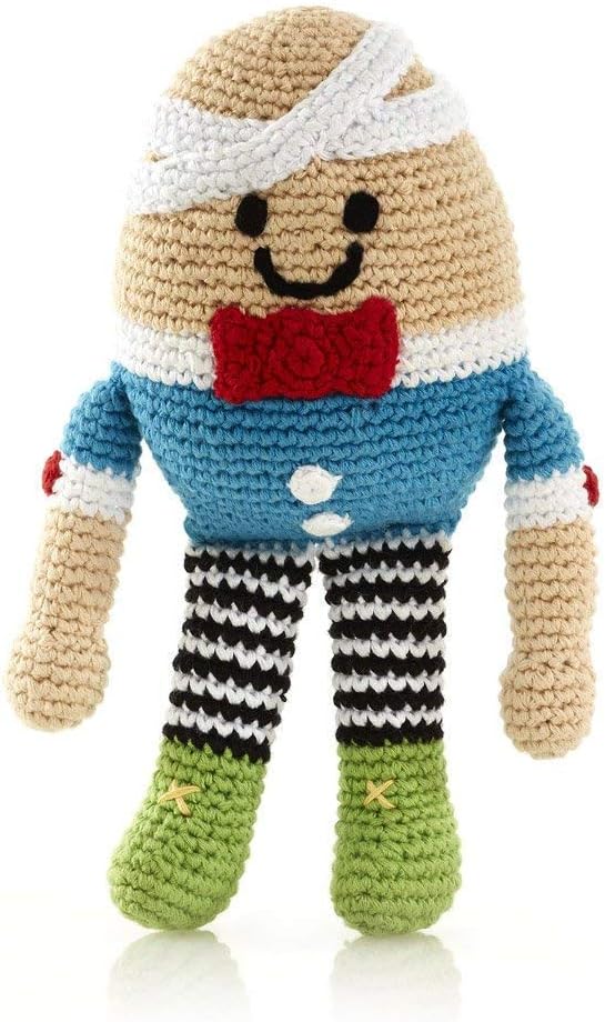 Pebble Handmade Humpty Dumpty Rattle - Fair Trade Machine Washable