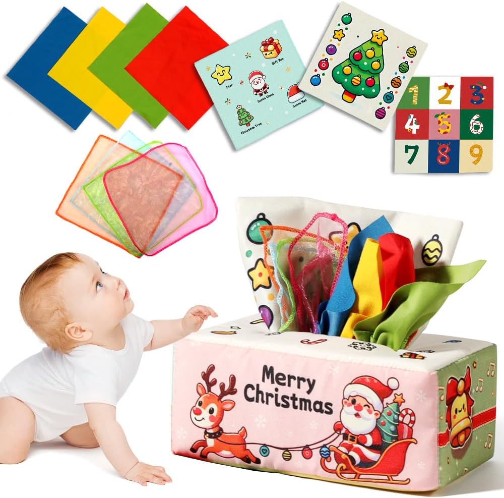 Waybla Christmas Baby Toy 6-12M Sensory Pull Toy