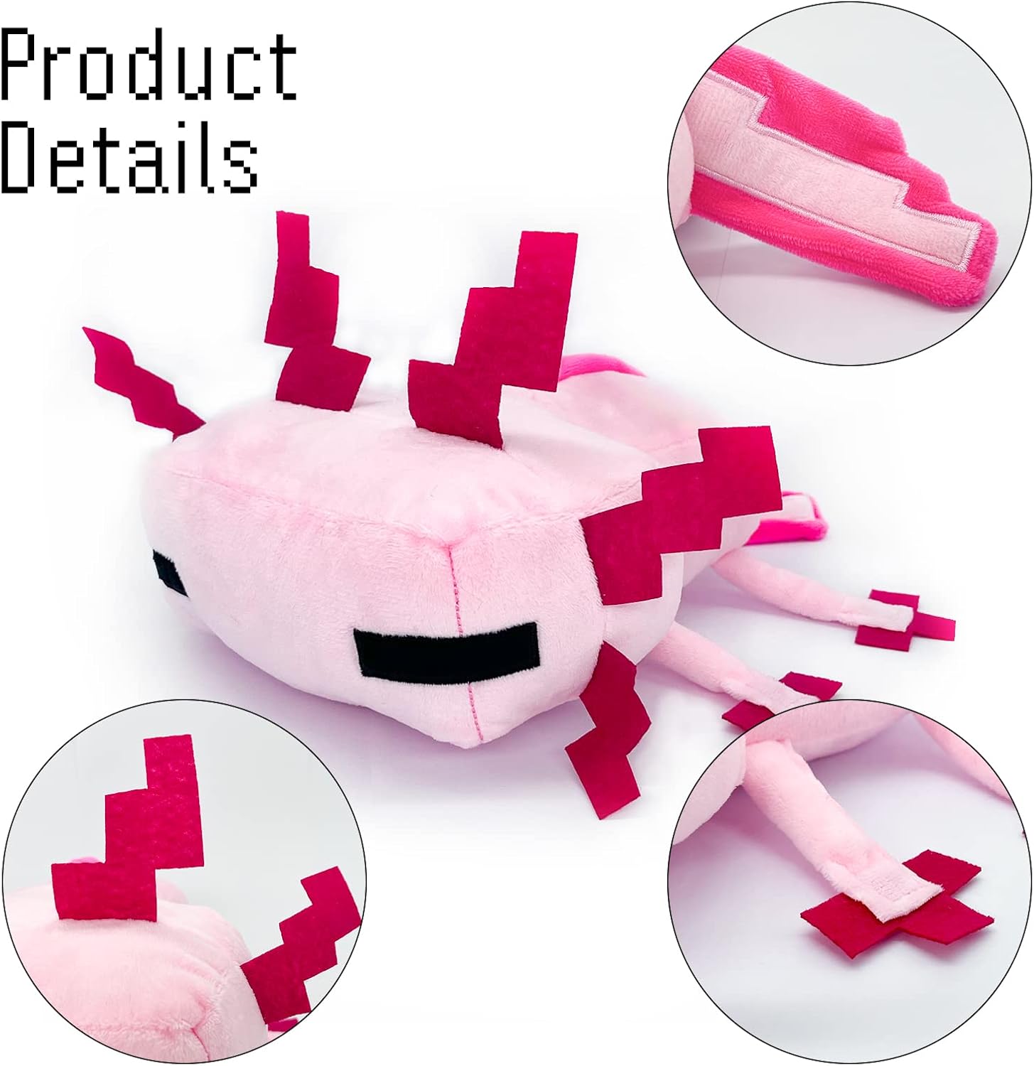 Pink Axolot Plush Pillow Stuffed Animal Decor