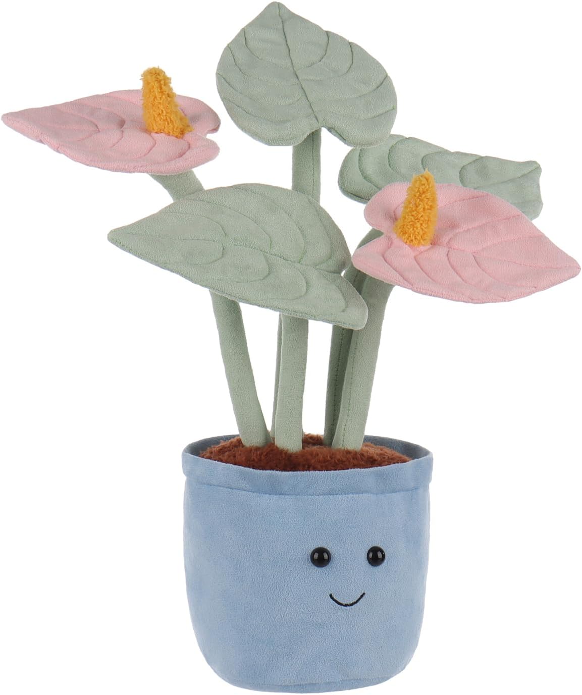 Apricot Lamb Potted Pink Anthurium Plush Stuffed Animal for Kids 1