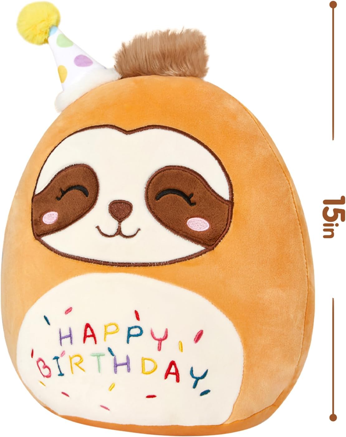 CozyWorld 15 Birthday Sloth Plush Pillow