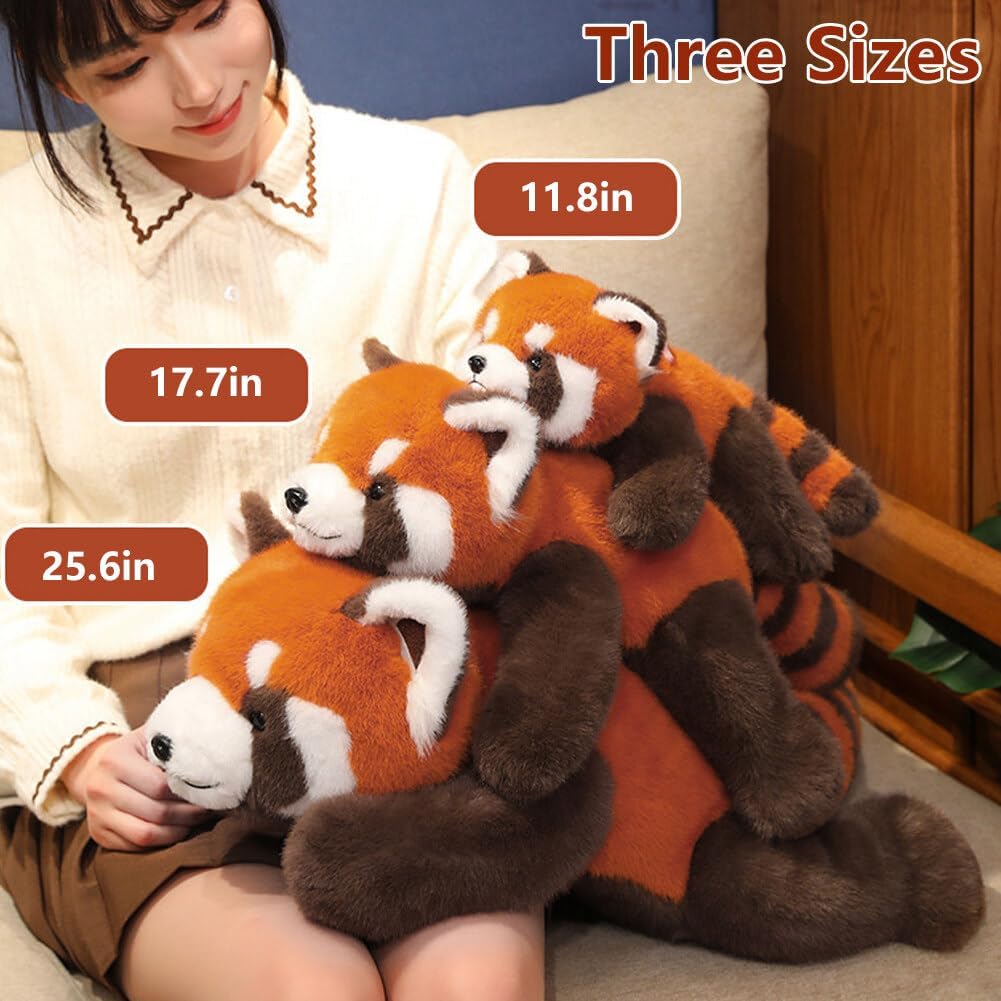 INSTITIZER Red Panda Plush Pillow 118 Inch Weighted Stuffed Animal