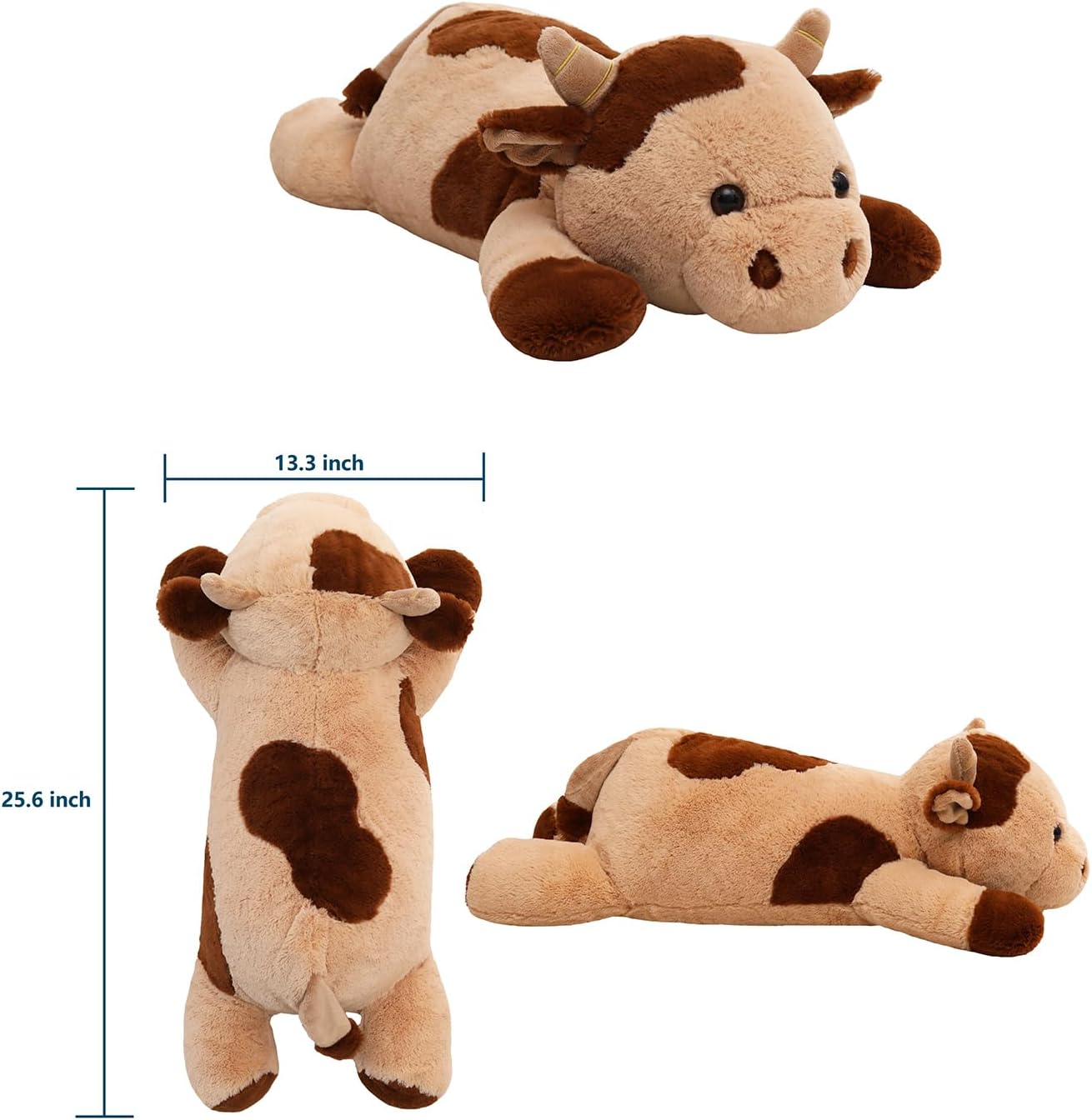 YESGIRL 256 Inch Weighted Cow Plush Toy