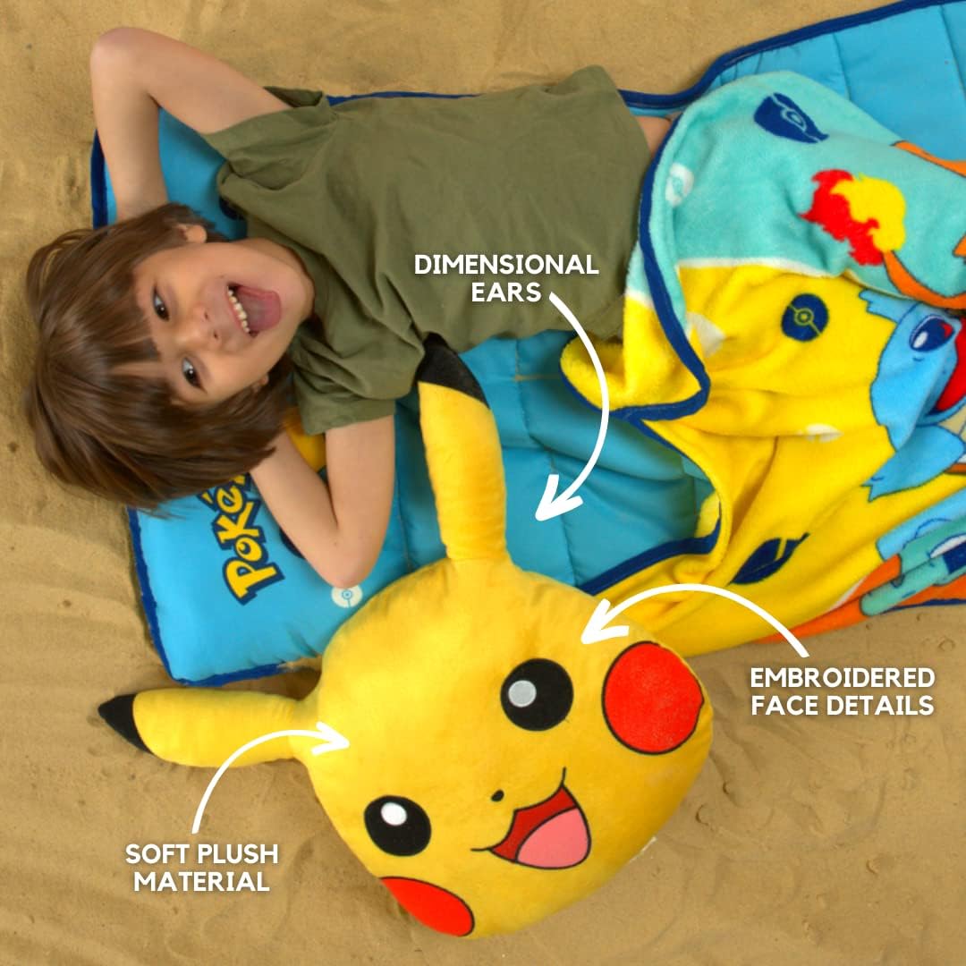 Pokemon Pikachu Plush Cuddle Pillow Buddy One Size Soft Fun