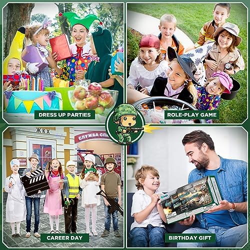 GIFTINBOX Kids Army Costume Set Halloween 3-12