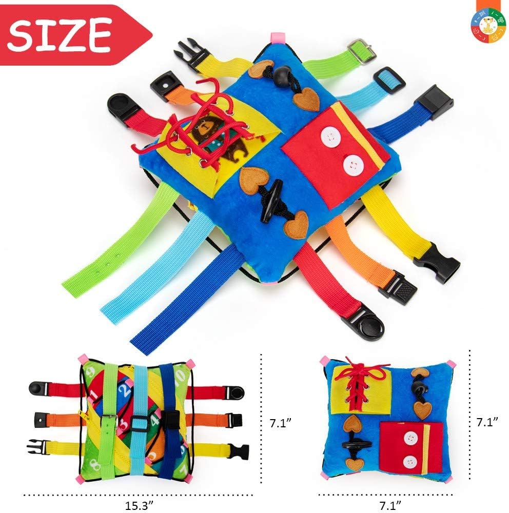 Teytoy Sensory Buckle Pillow for Fine Motor Skills 1