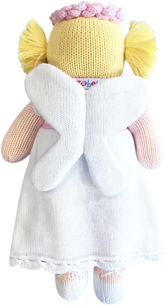 ZUBELS Baby Girls 12-Inch Hand-Knit Angel Toy