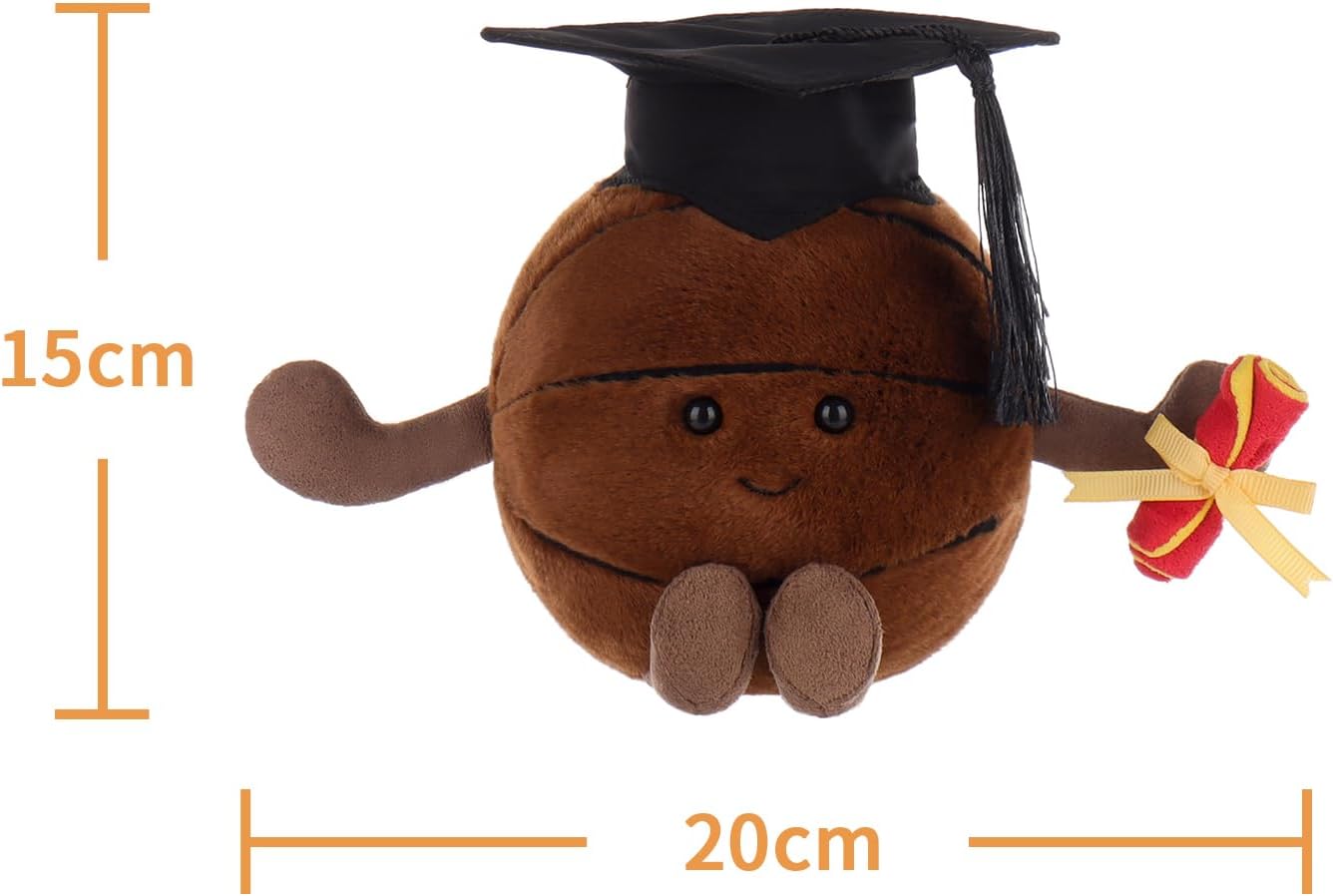 Apricot Lamb Graduated Basketball Plush Toy for Kids