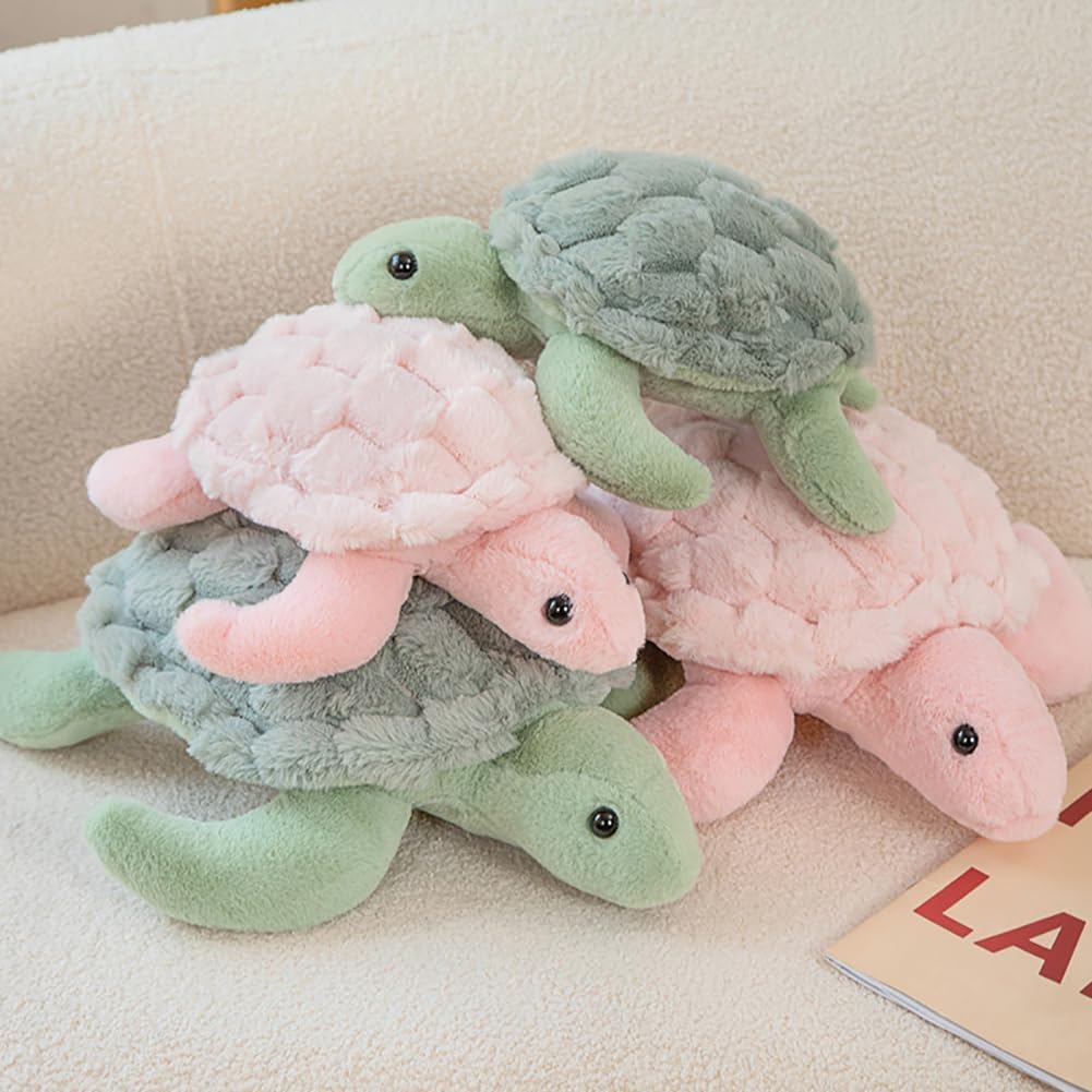 DISXENT Super Cute Pink Sea Turtle Plush Toy 11in