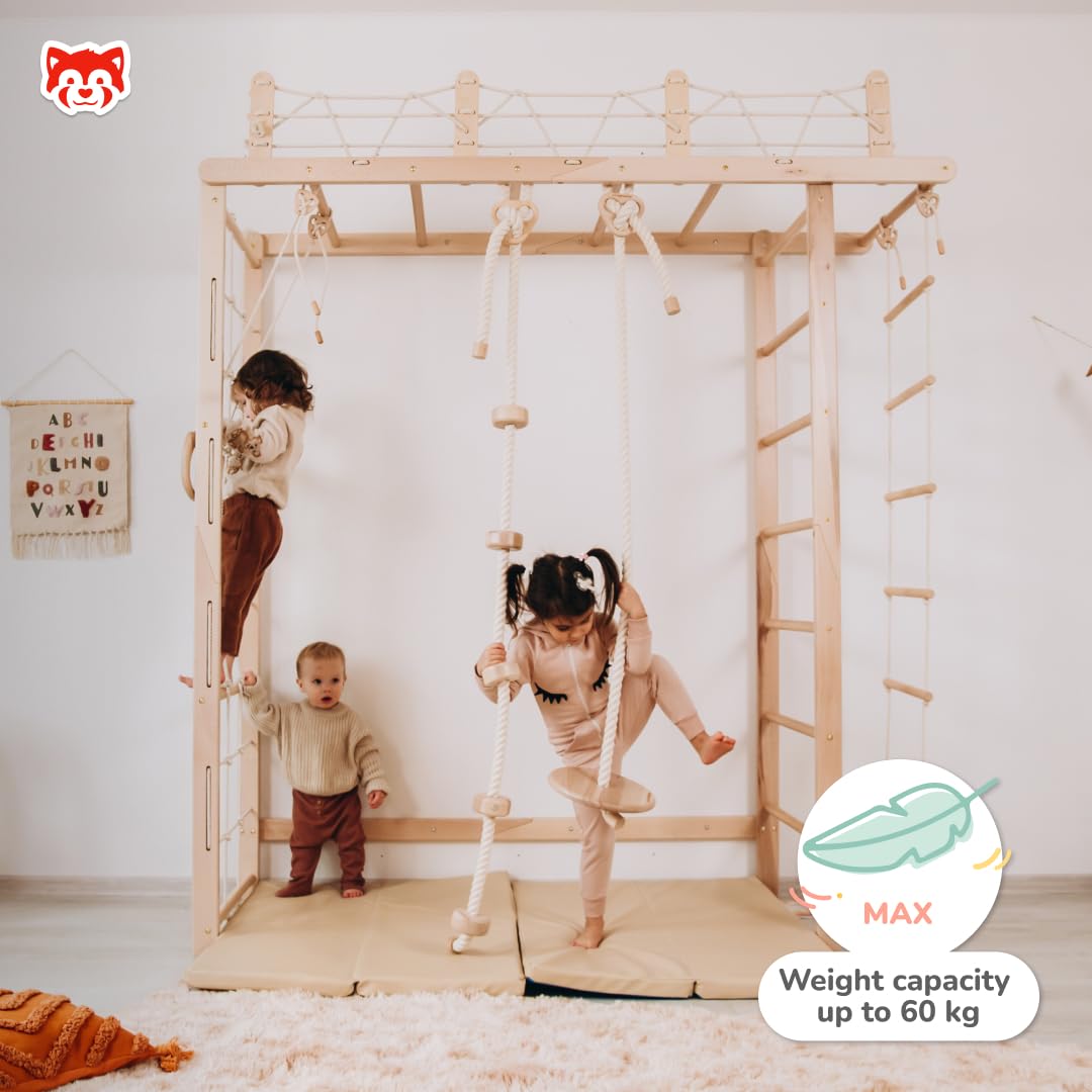Wood And Hearts Bridge Swedish Ladder - Indoor Play Gym for Kids