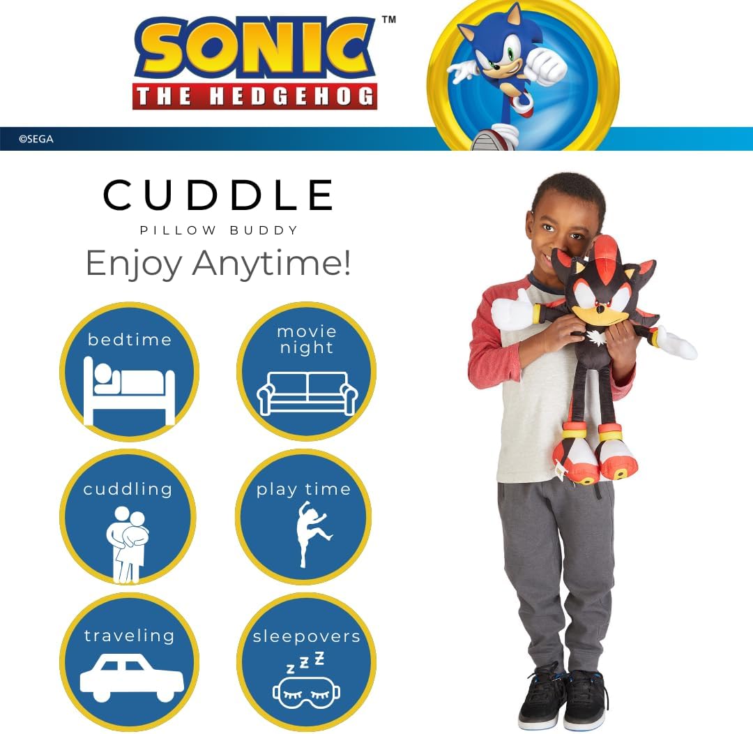 Franco Shadow The Hedgehog Plush Cuddle Pillow