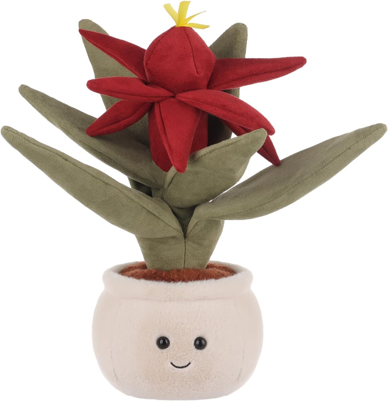 Apricot Lamb Red Vriesea Bromeliad Plant Stuffed Animal