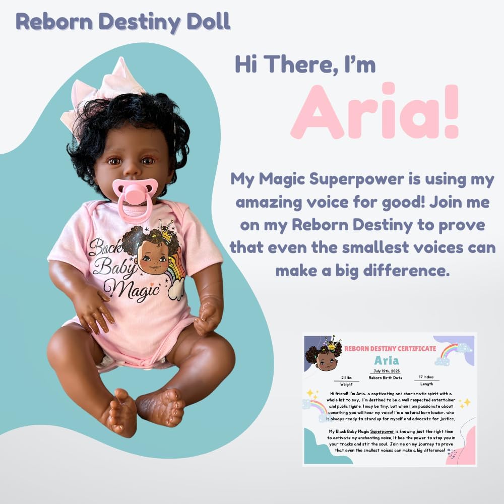 Black Baby Magic Reborn Destiny Doll 6 Piece Set 1