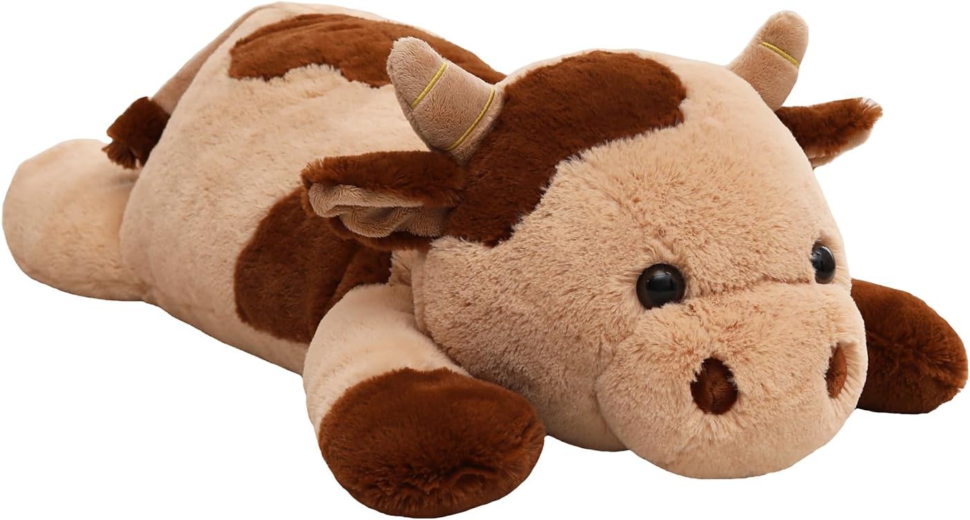 YESGIRL 256 Inch Weighted Cow Plush Toy